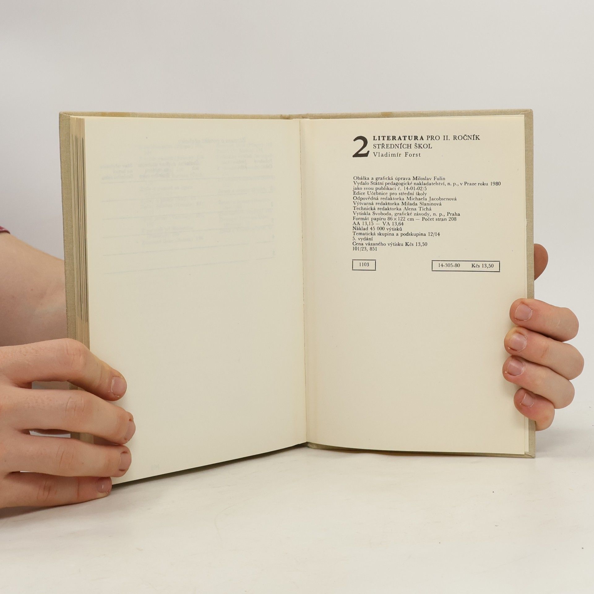 Vladimír Forst Literatura 2. Pro II. ročník středních škol