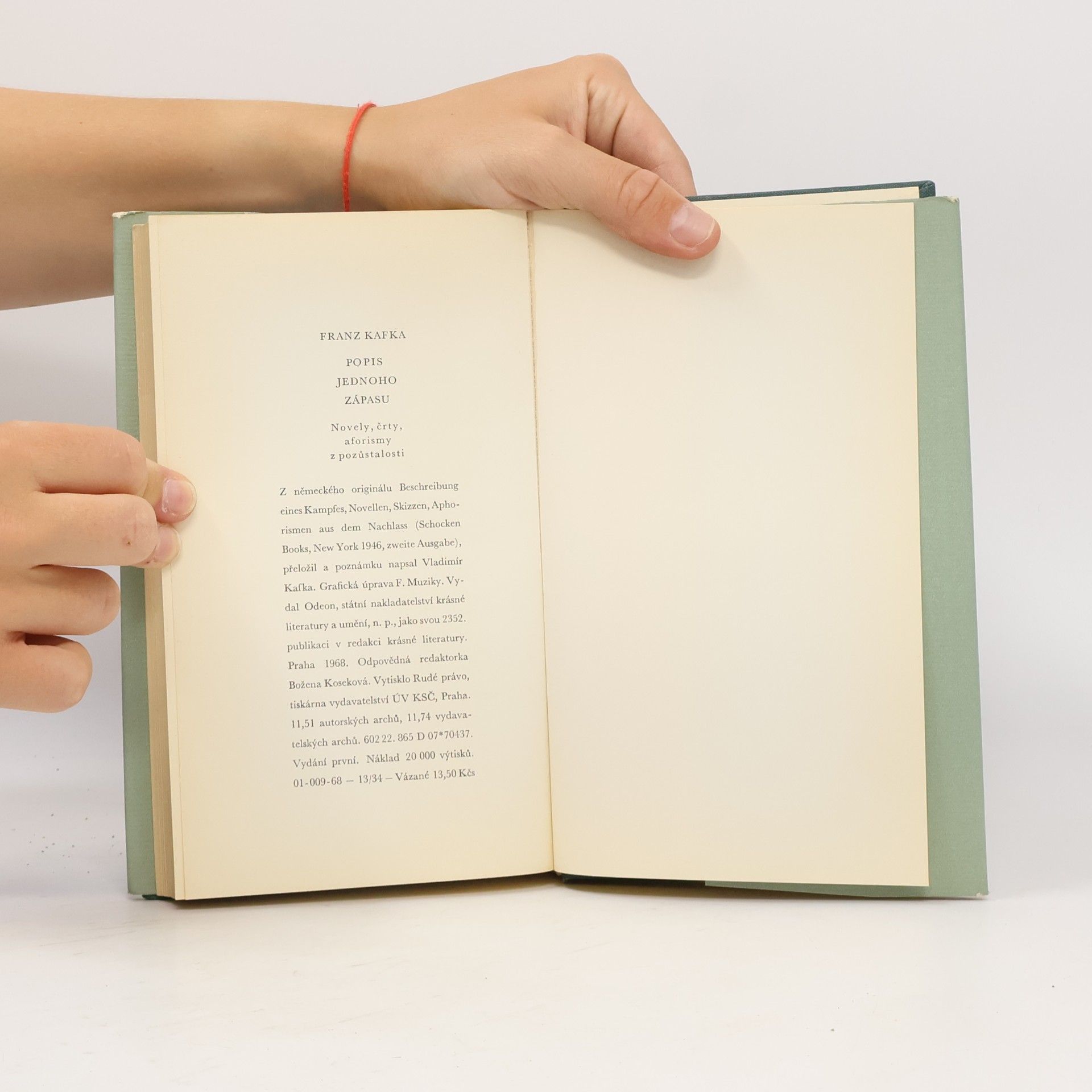 Franz Kafka Popis jednoho zápasu