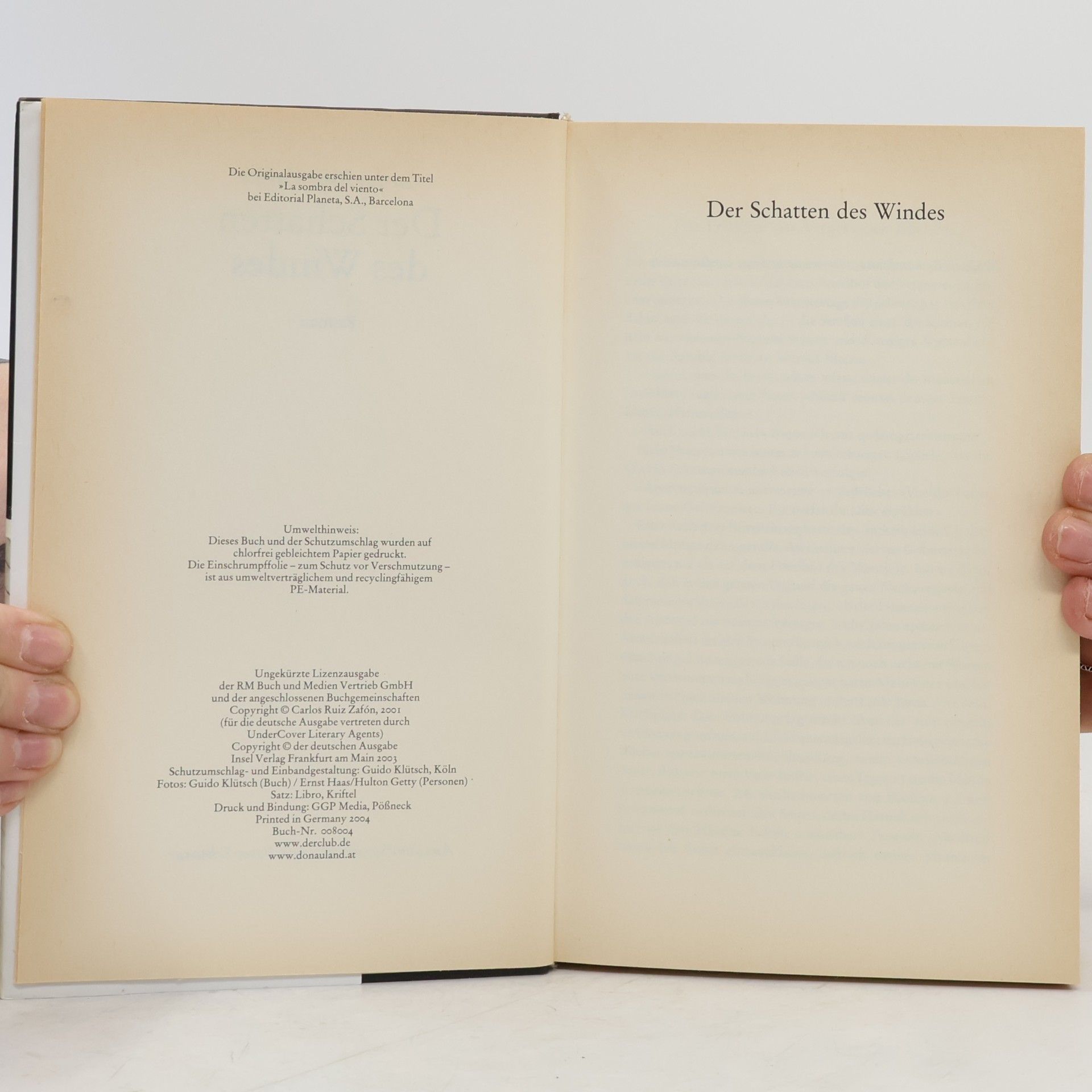 Carlos Ruiz Zafón Der Schatten des Windes