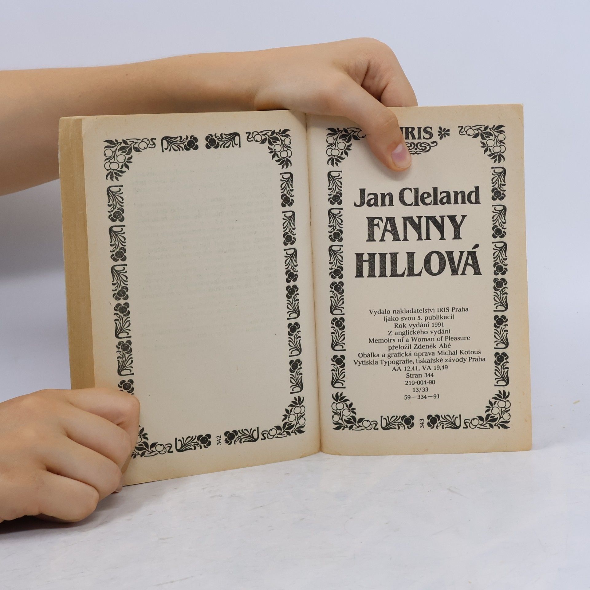 John Cleland Fanny Hillová. Memoáry kurtizány