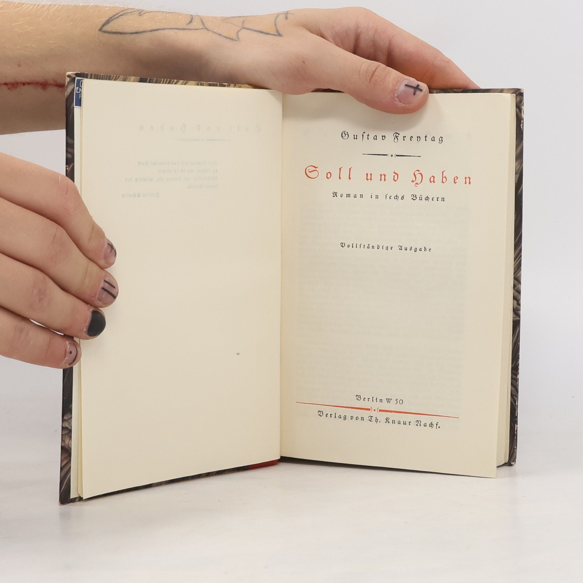 Gustav Freytag Soll und Haben. Roman in sechs Büchern