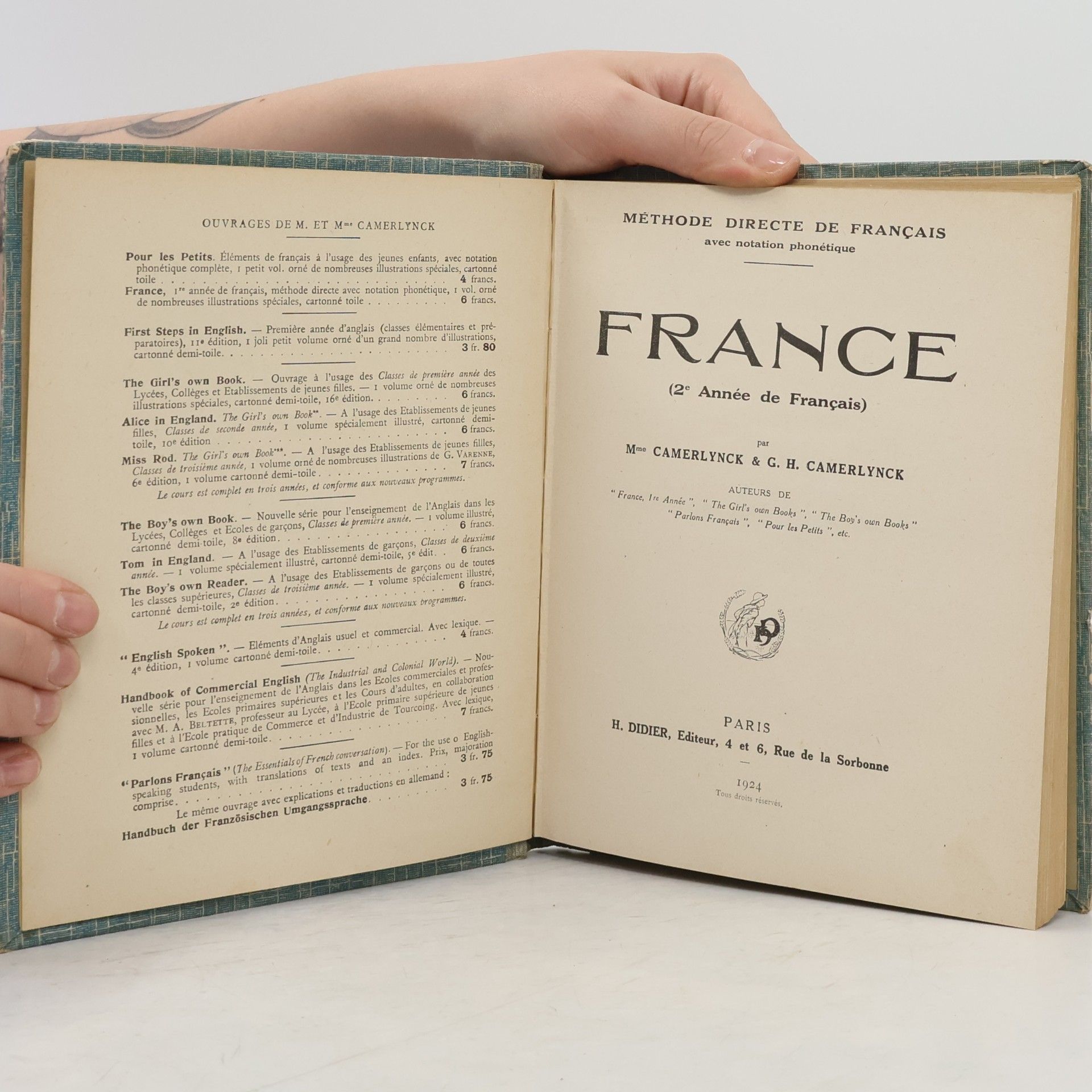 M. Camerlynck France 2. année de Francais