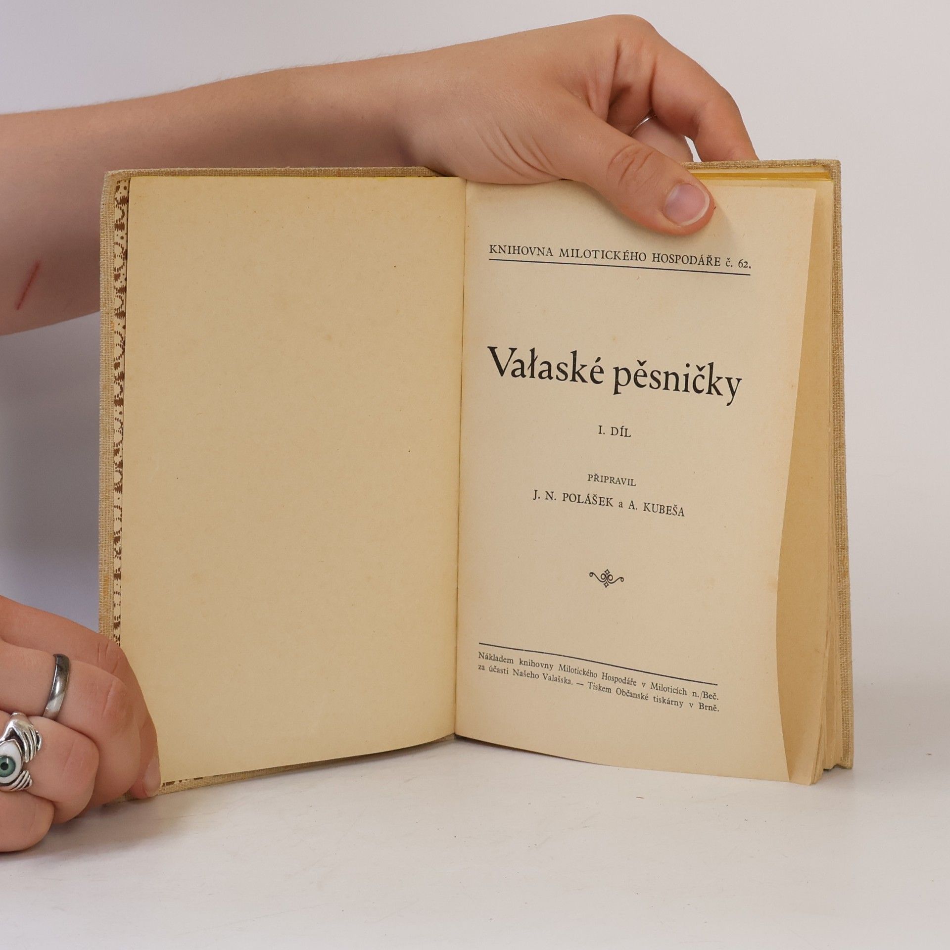 Jan Nepomuk Polášek Vałaské pěsničky. I. díl