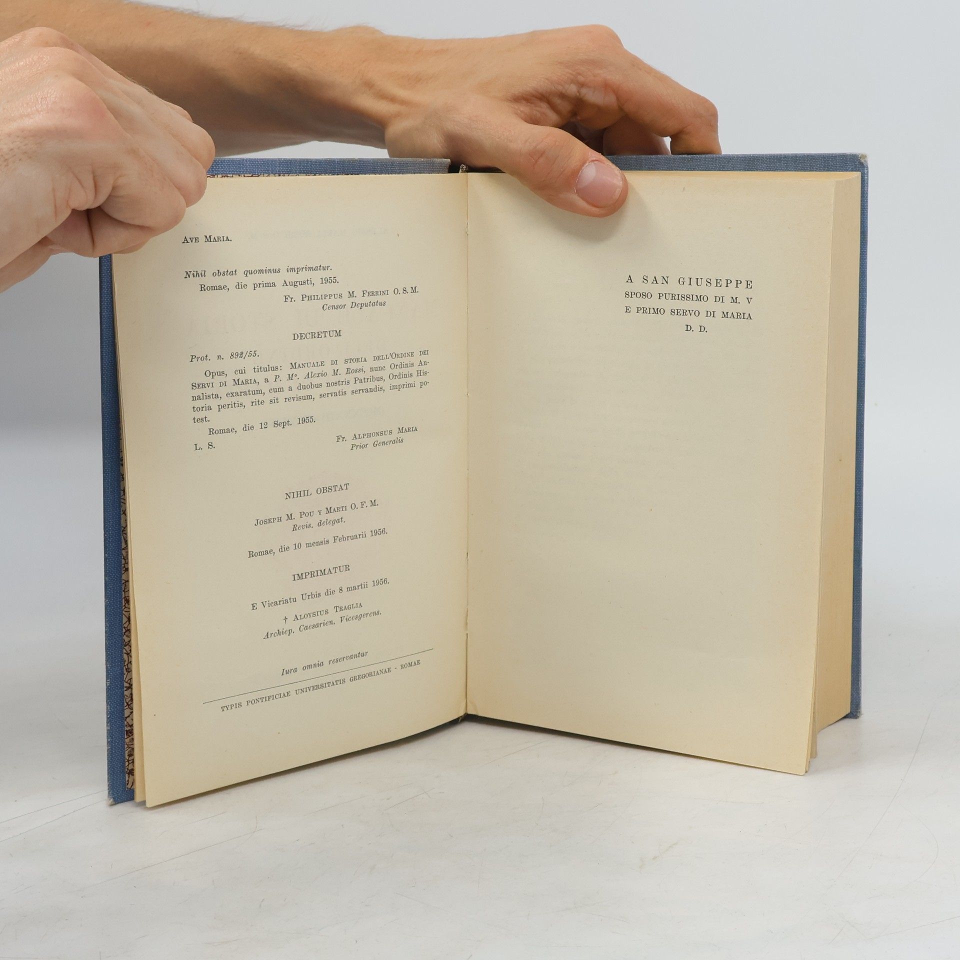 Alessio Maria Rossi Manuale di storia dell'ordine dei Servi di Maria (MCCXXXIII-MCMLIV)