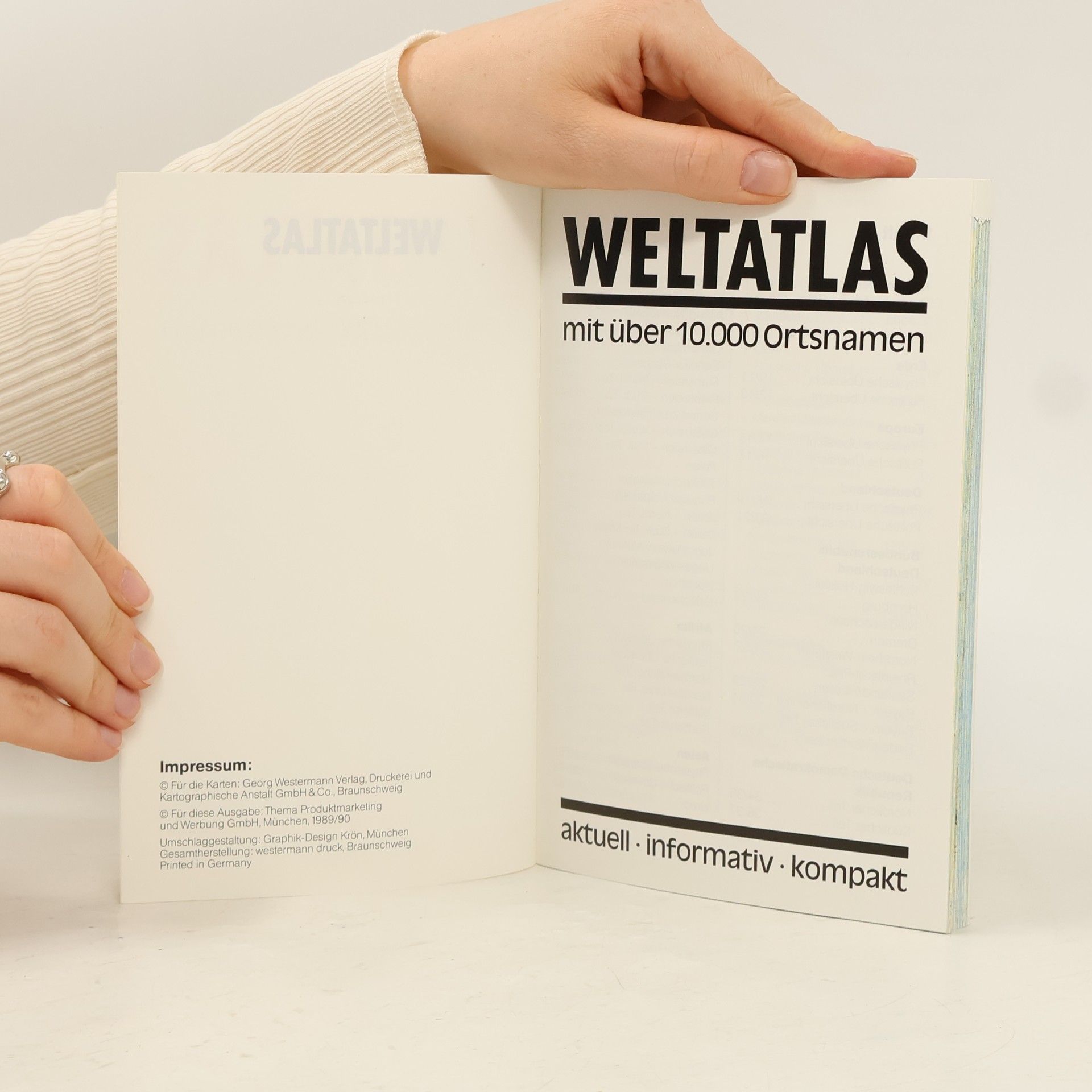Autorenkollektiv Weltatlas mit über 10,000 Ortsnamen