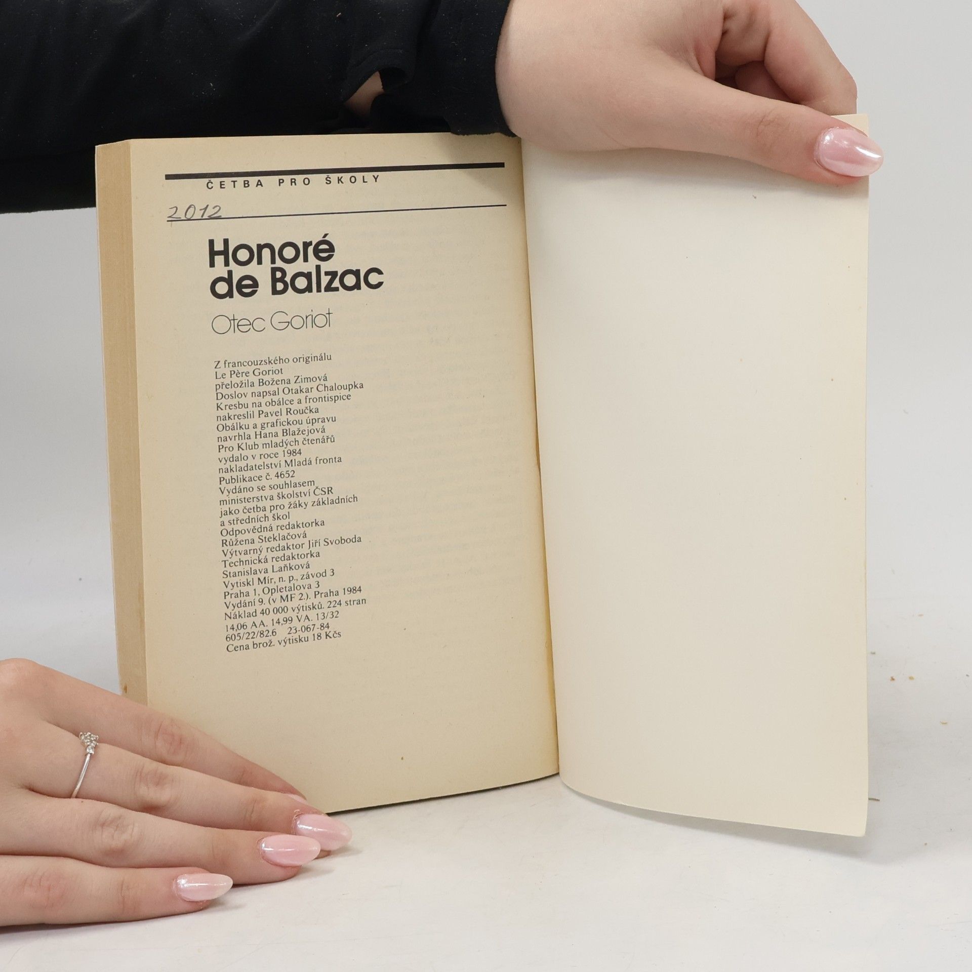 Honoré de Balzac Otec Goriot