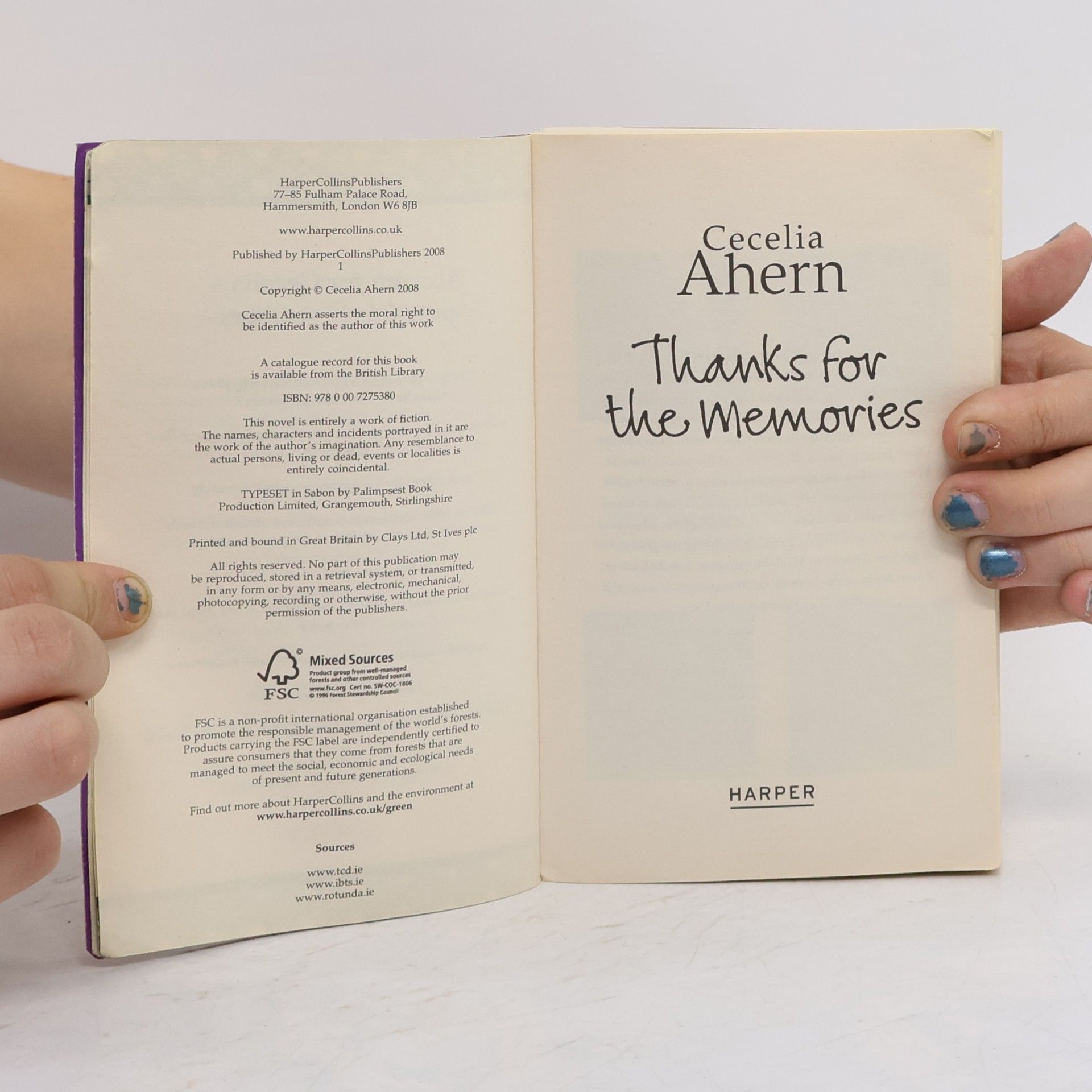 Cecelia Ahern Thanks for the Memories
