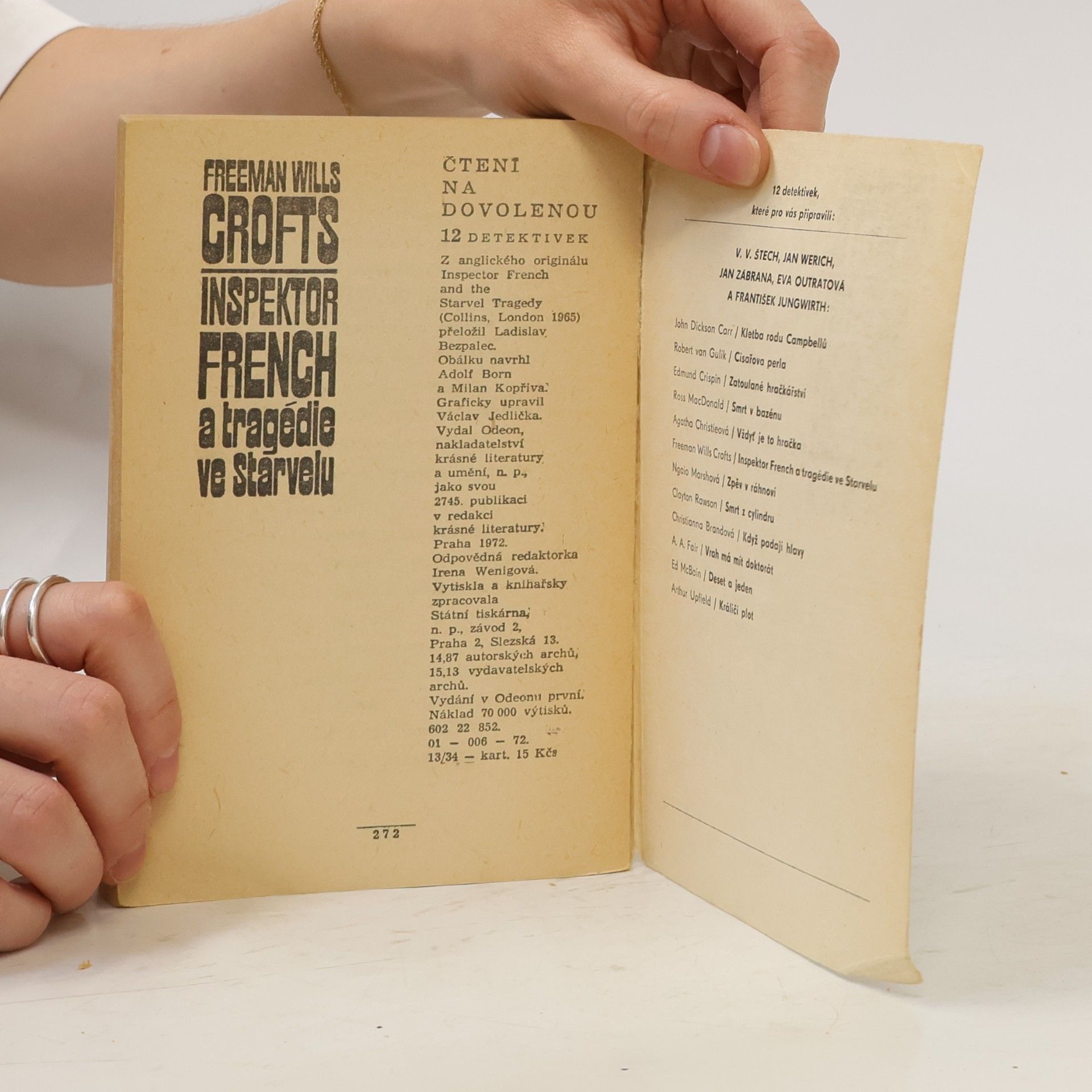 Freeman Wills Crofts Inspektor French a tragédie ve Starvelu