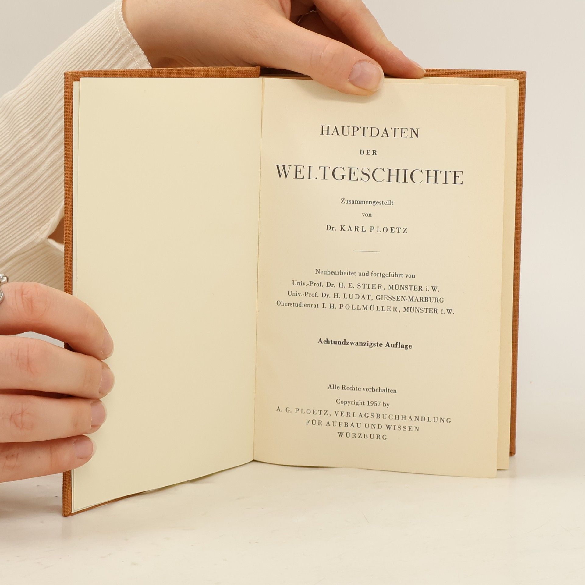 Karl Ploetz Hauptdaten der Weltgeschichte