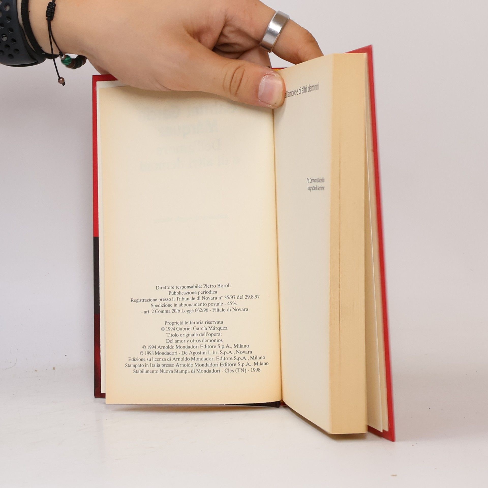 Gabriel García Márquez Dell’amore e di altri demoni