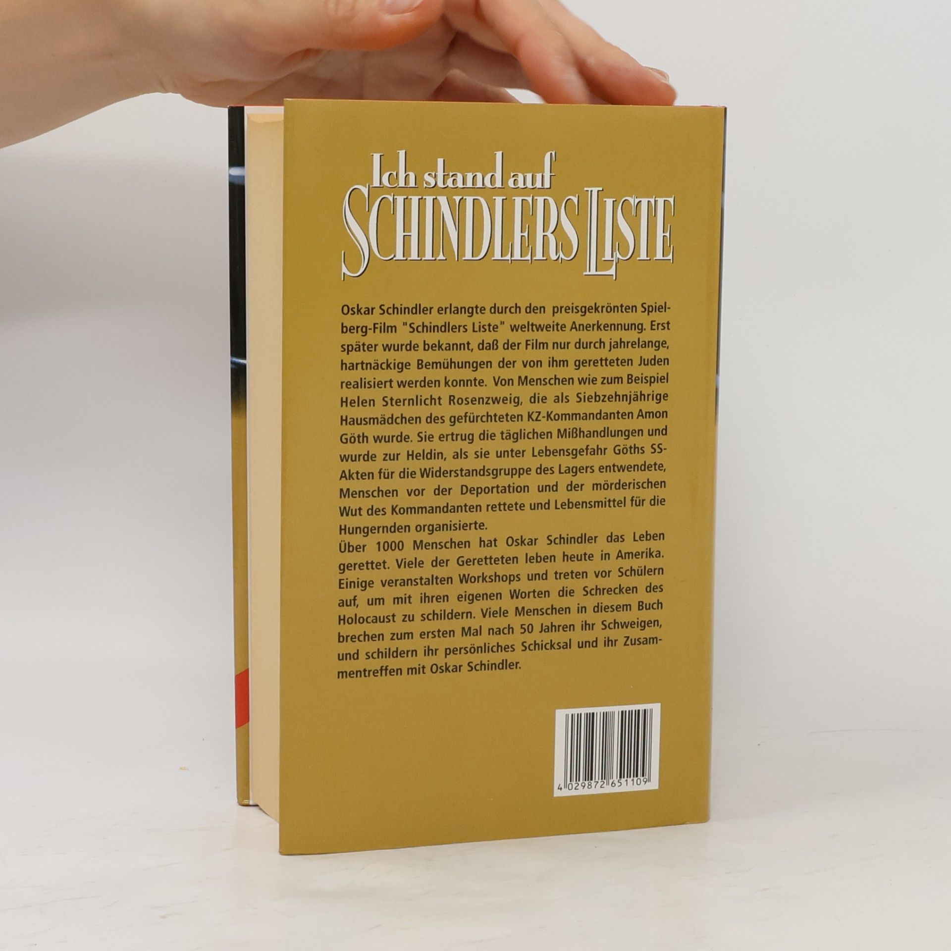 Elinor J. Brecher Ich stand auf Schindlers Liste