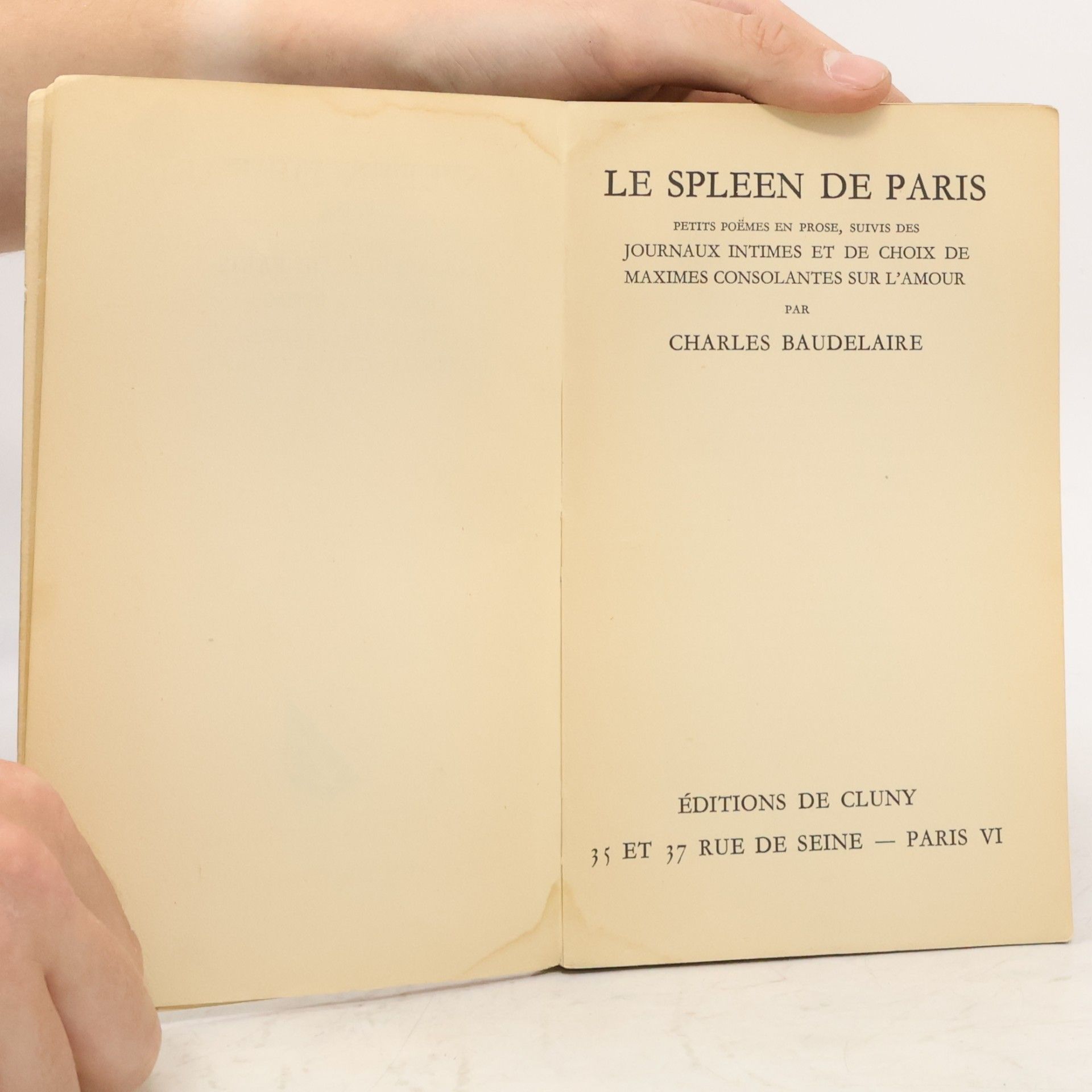 Charles Baudelaire Le Spleen de Paris