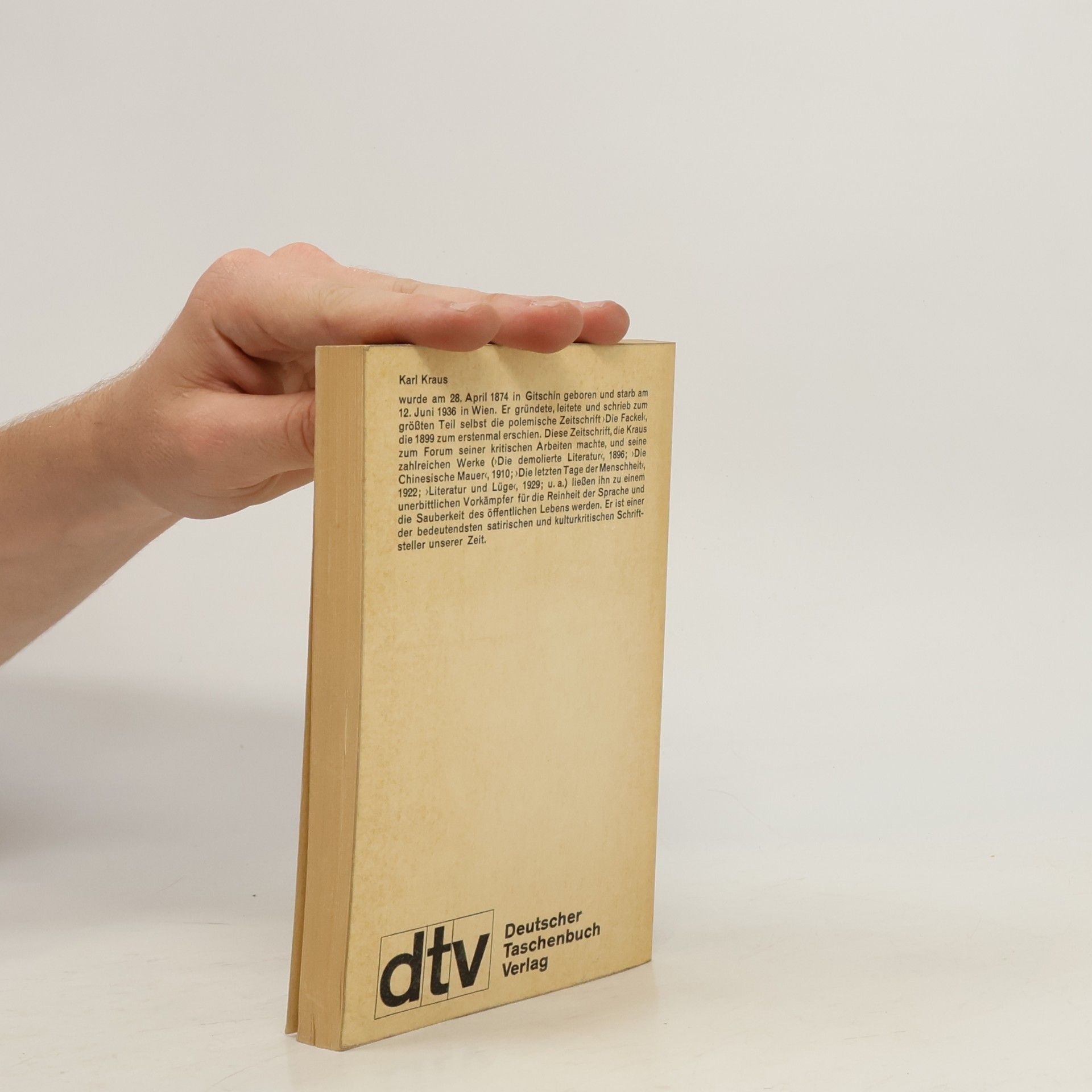 Karl Kraus Literatur und Lüge