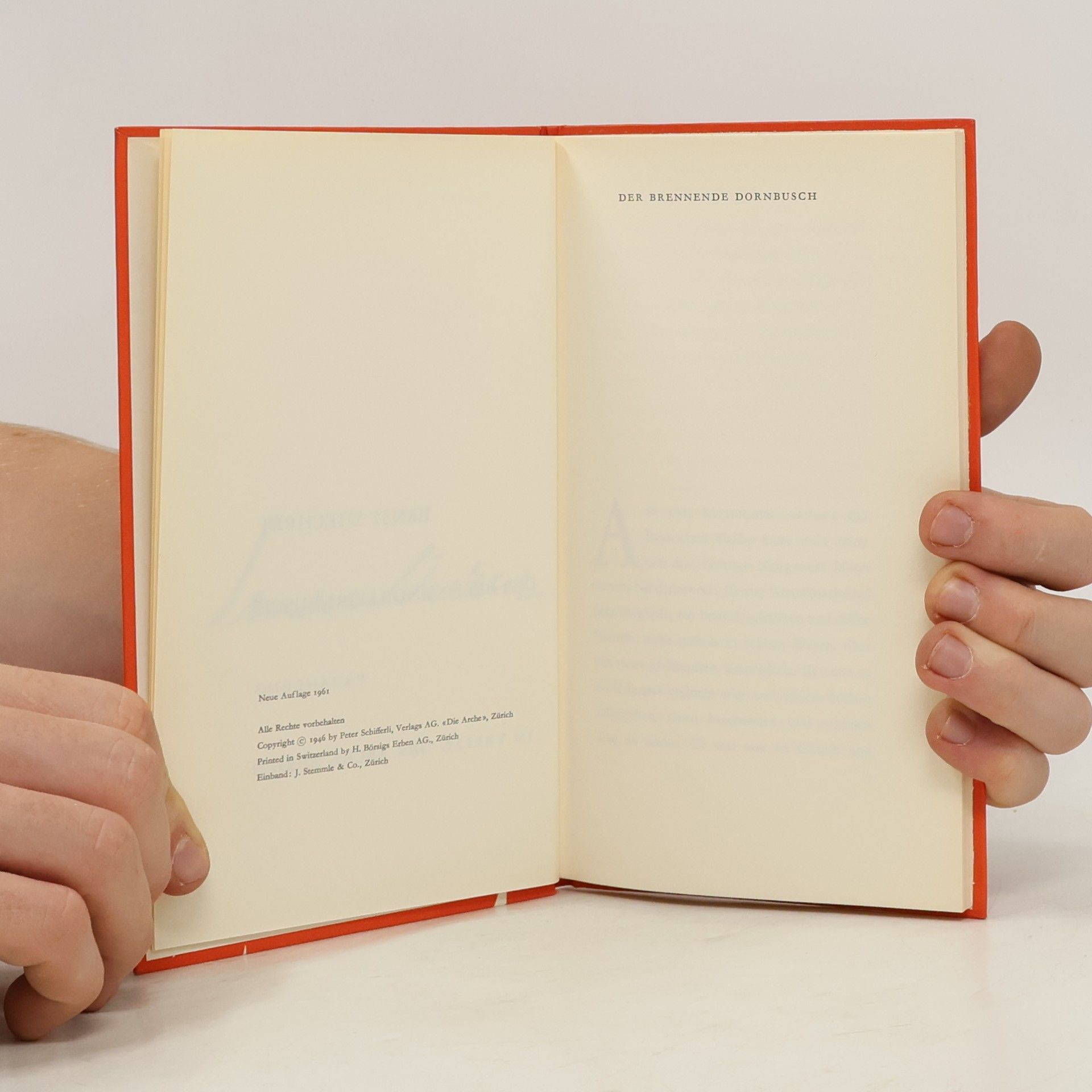 Ernst Wichert Der Brennende Dornbusch