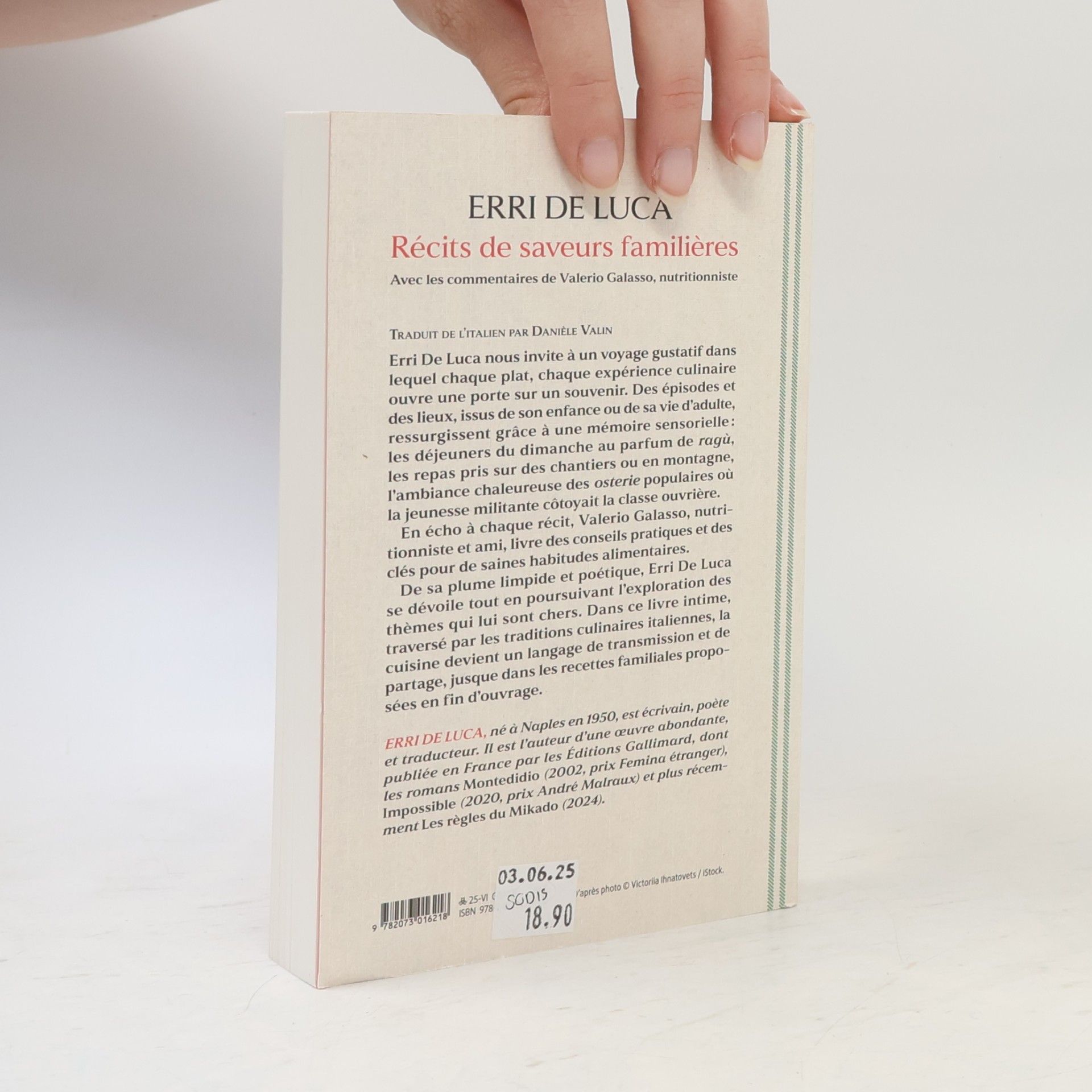 Erri De Luca Récits de saveurs familières