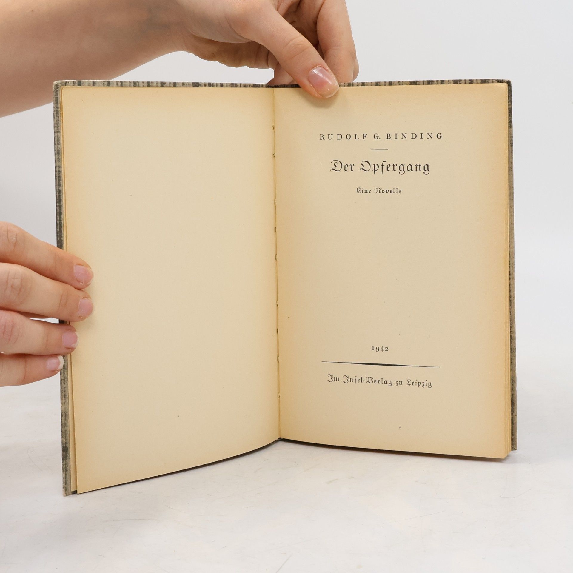 Rudolf G. Binding Der Opfergang