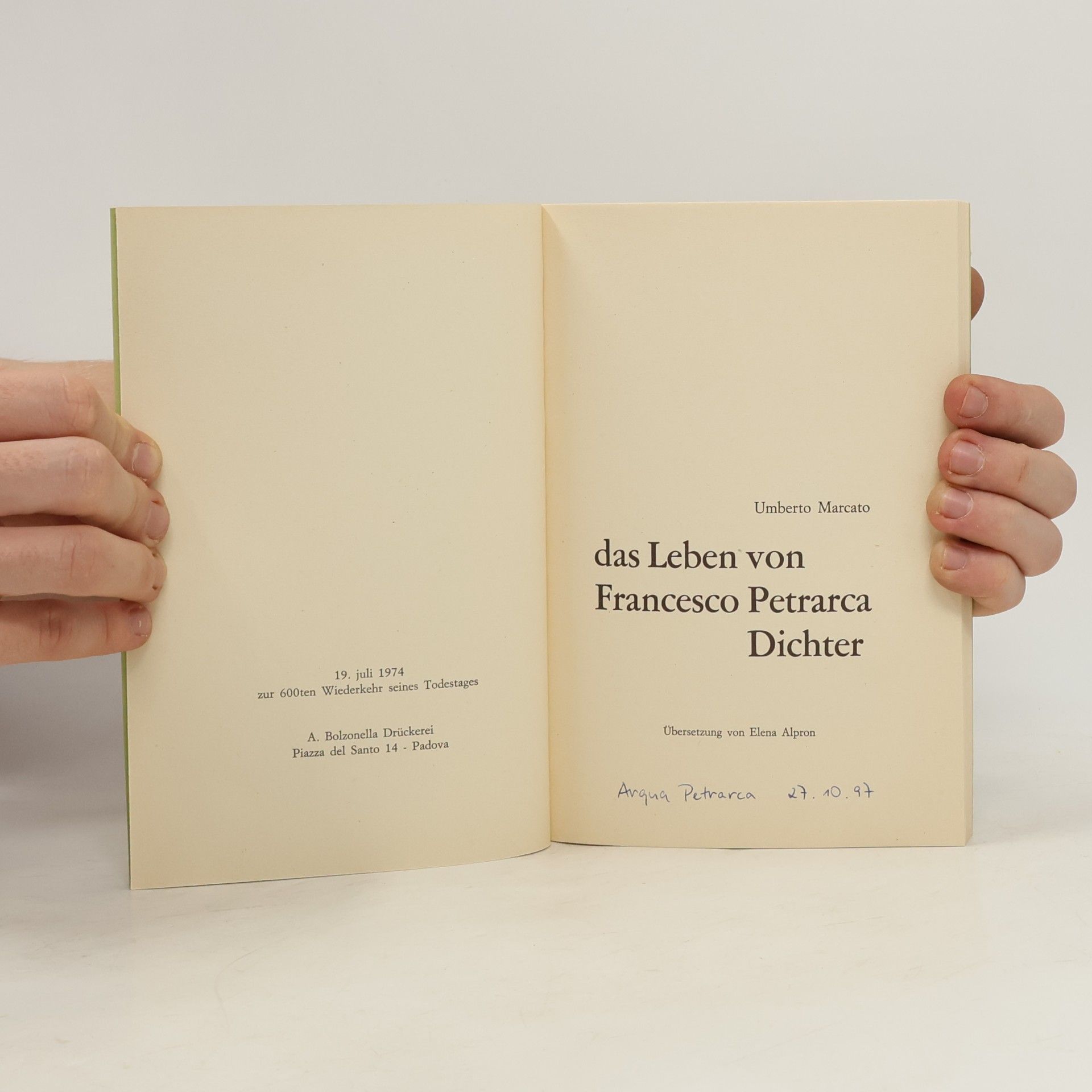 Umberto Marcato Das Leben von Francesco Petrarca : Dichter