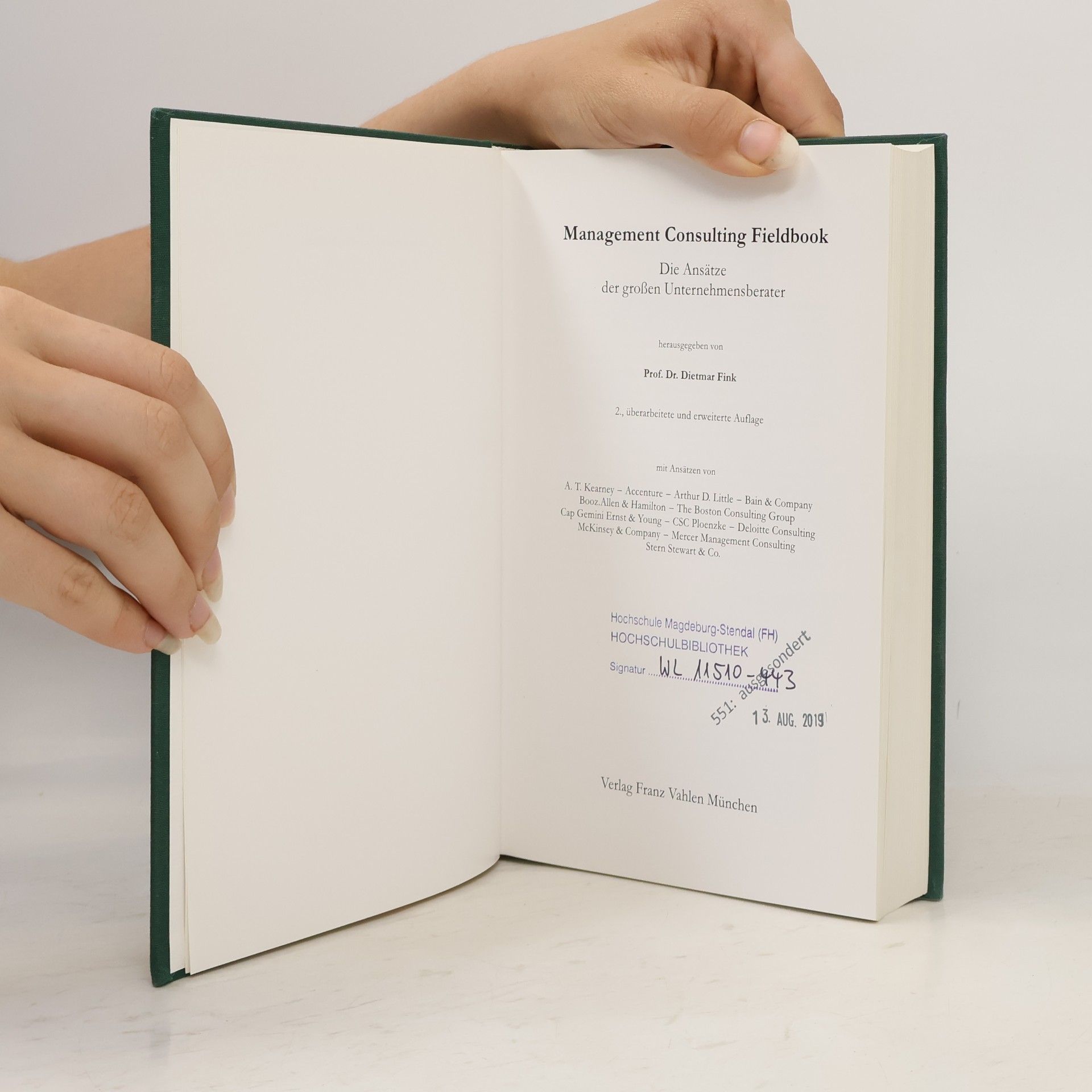 Dietmar Fink Management consulting fieldbook