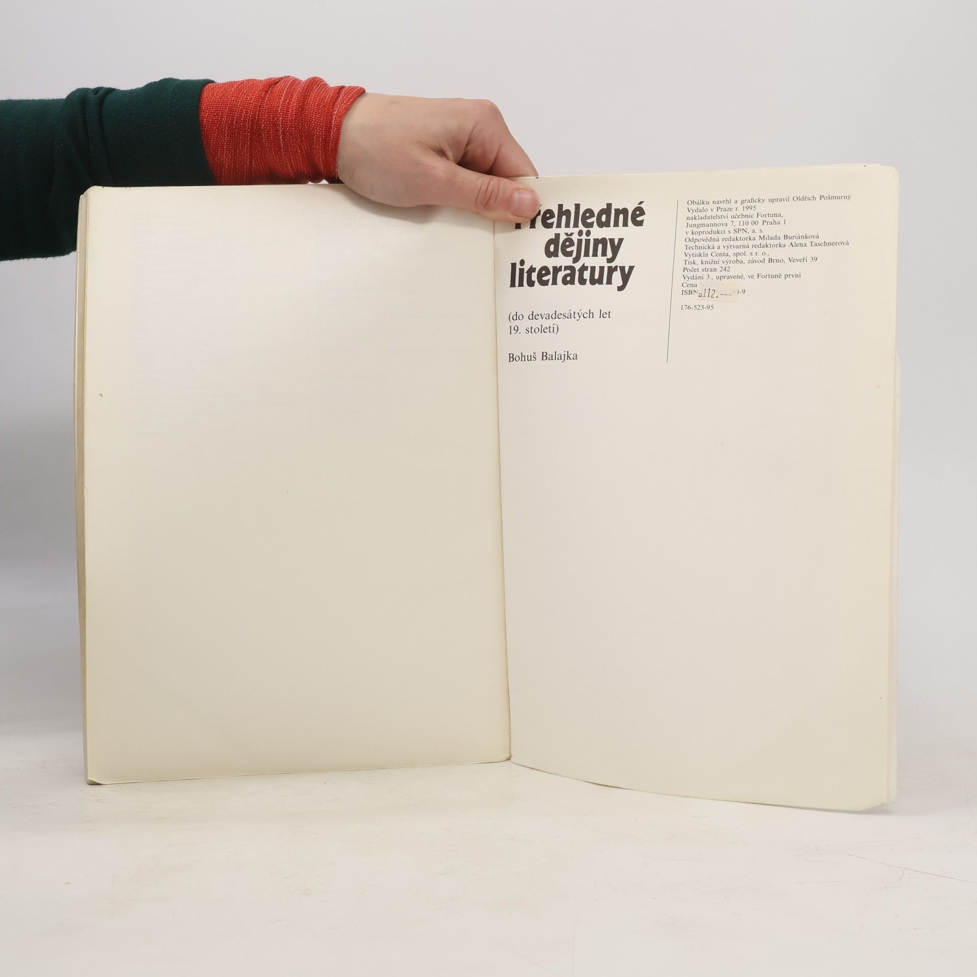 Bohumil Balajka Přehledné dějiny literatury I. do devadesátých let 19. století