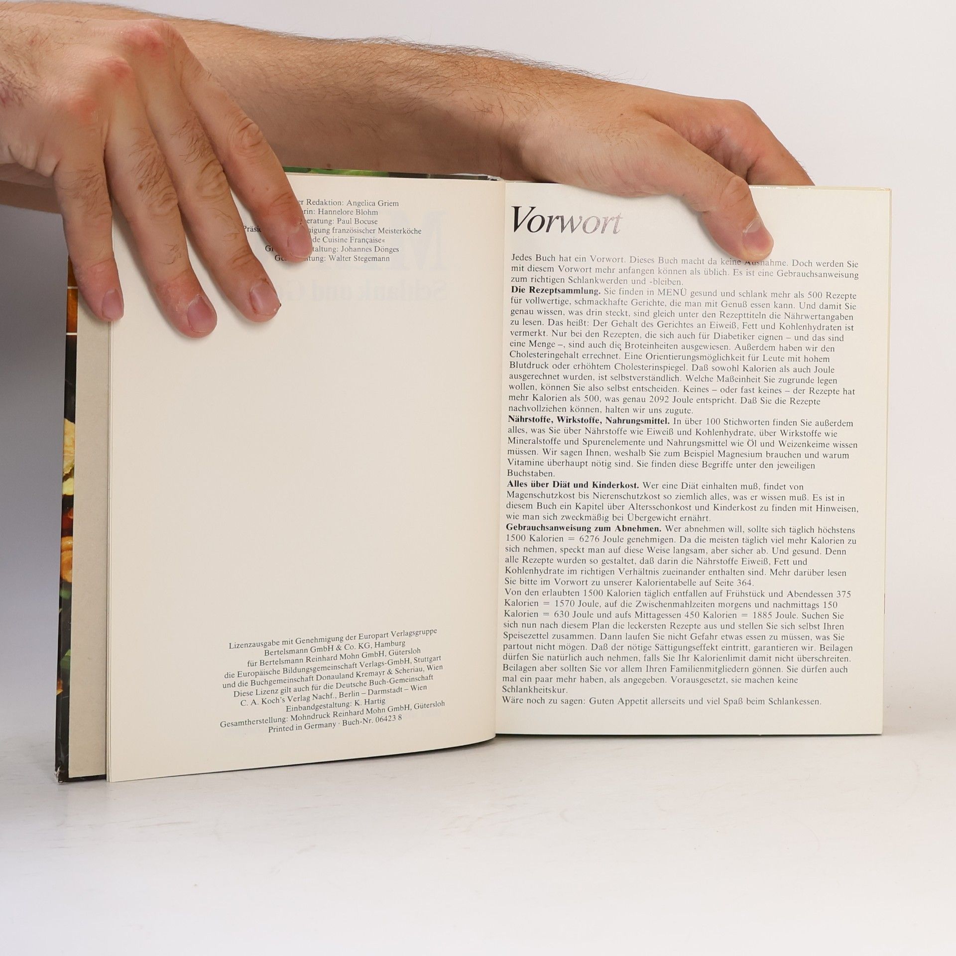 Autorenkollektiv Menu. Schlank und Gesund