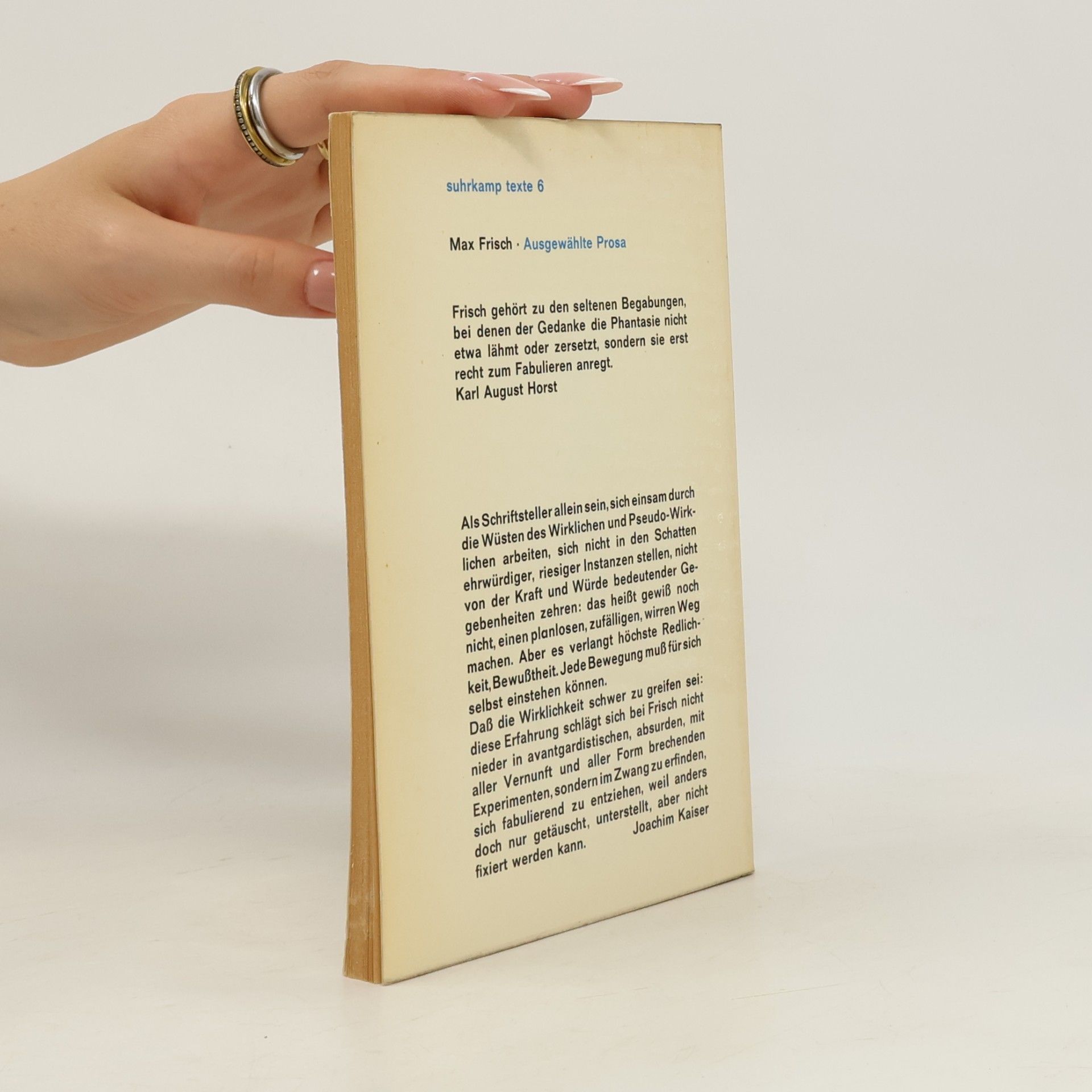 Max Frisch Ausgewählte Prosa