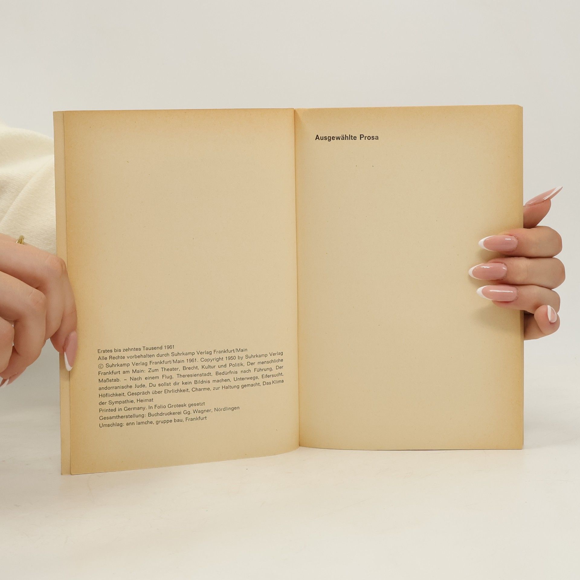 Max Frisch Ausgewählte Prosa