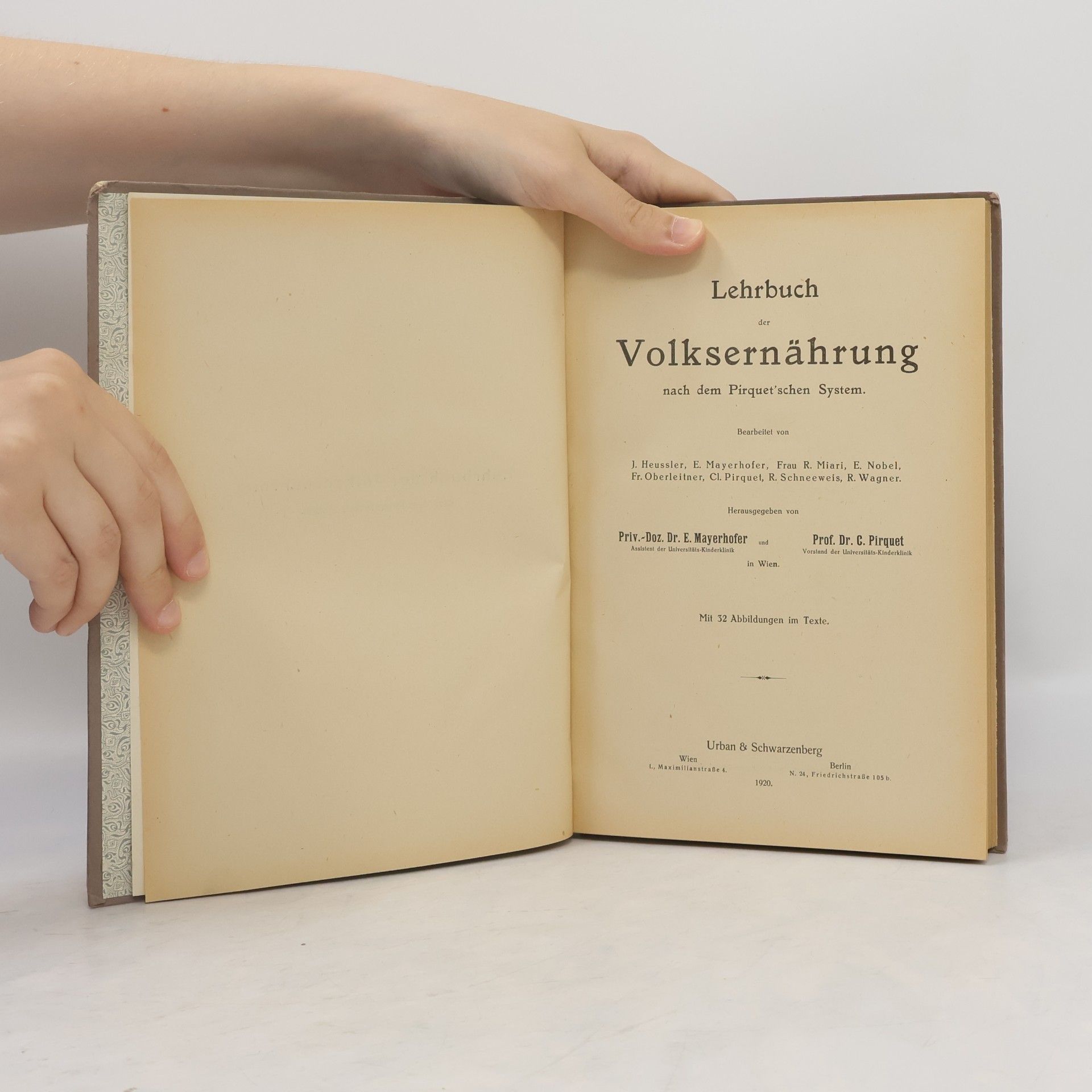 Mayrhofer Ernst Lehrbuch der Volksernährung nach dem Pirquet'schen System