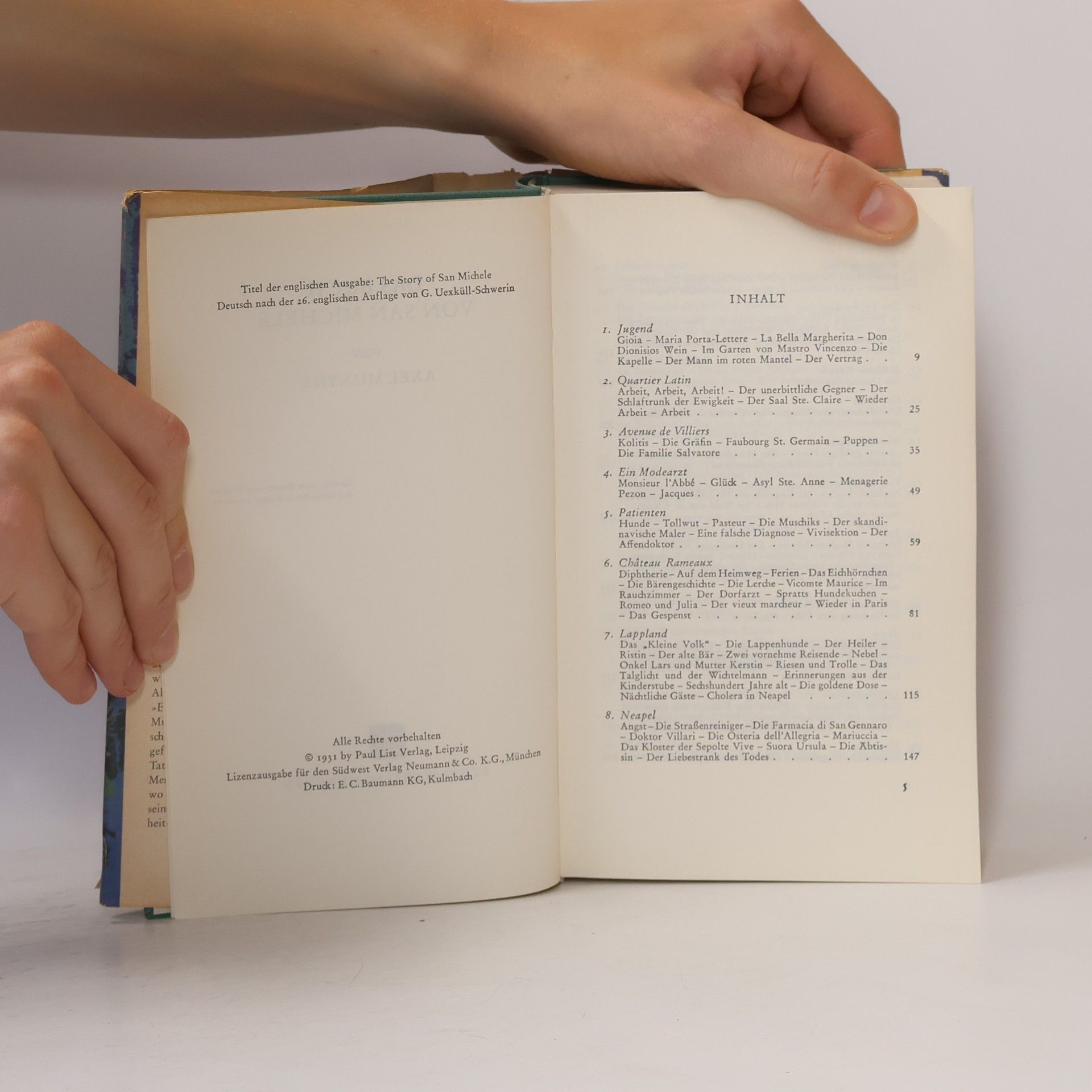 Axel Munthe Das Buch von San Michele