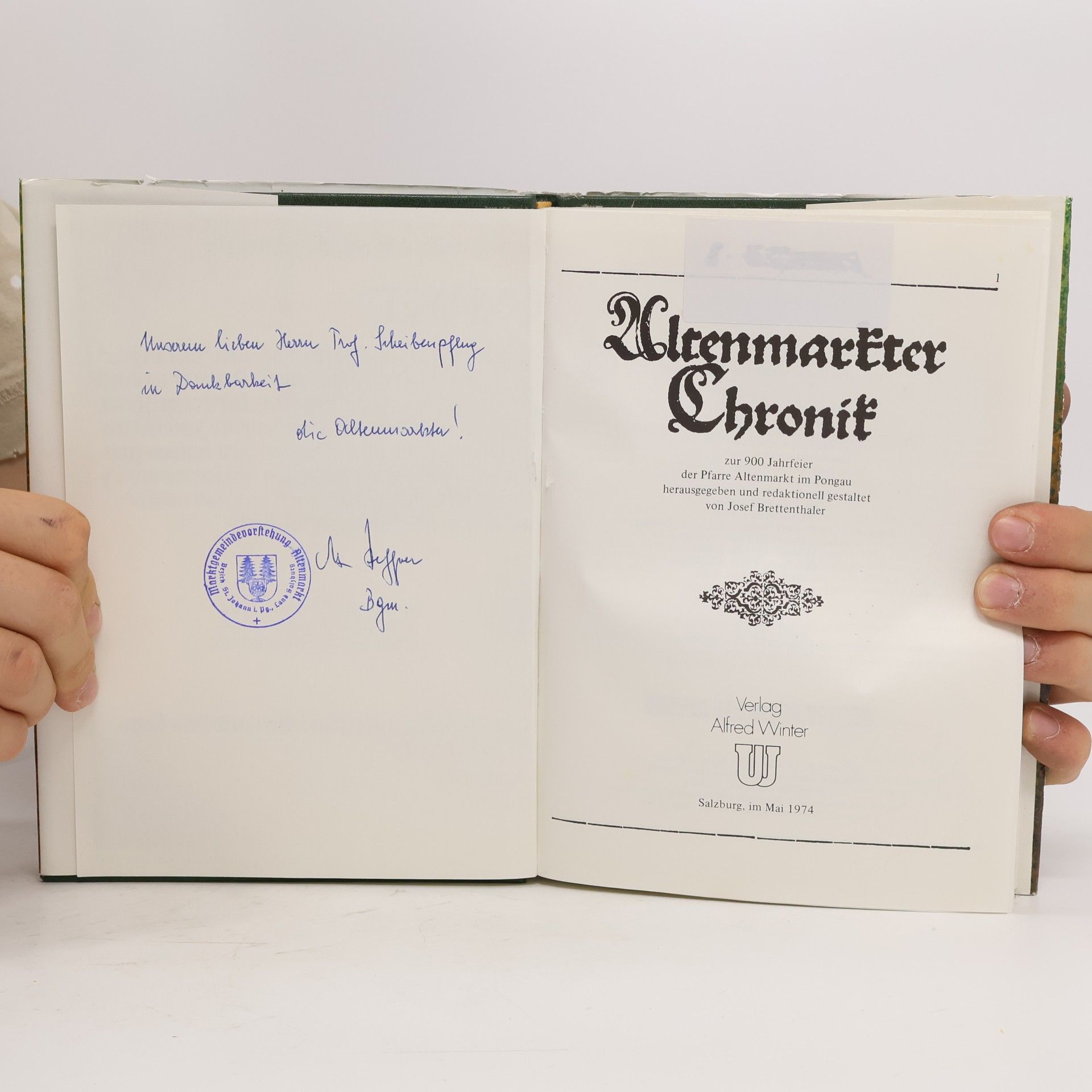 Josef Brettenthaler Altenmarkter Chronik