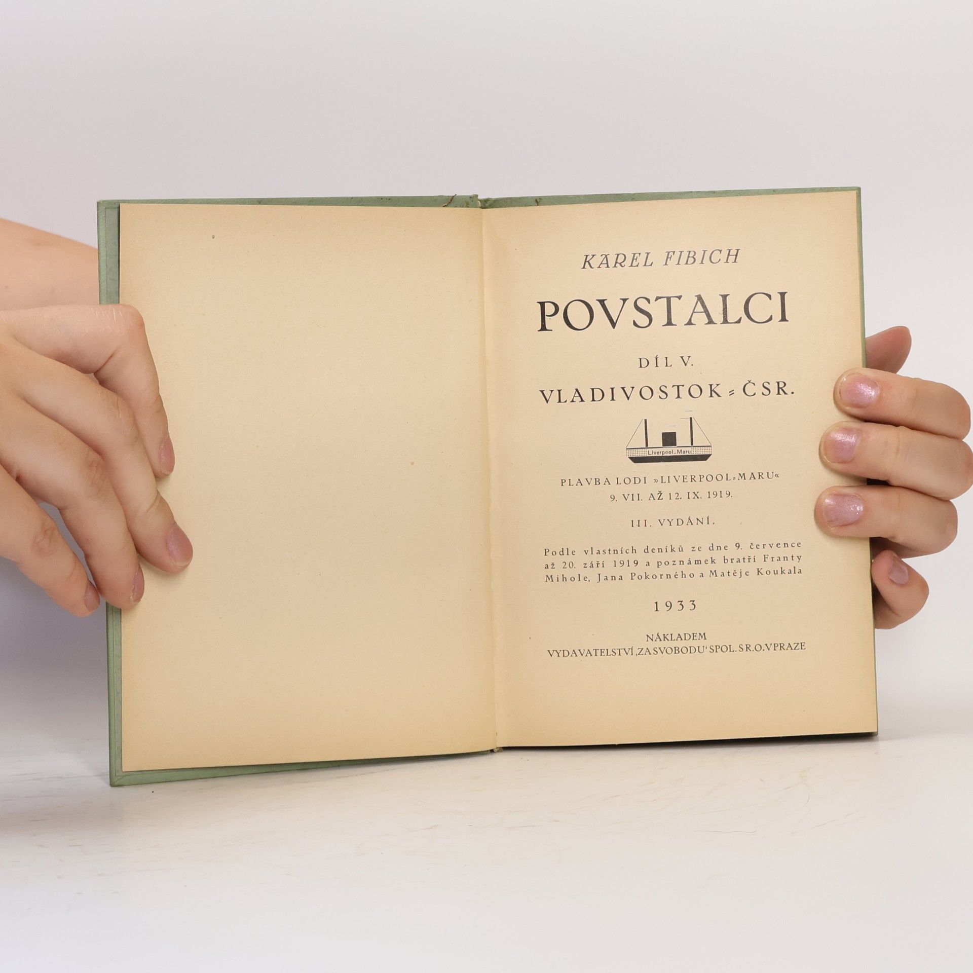 Karel Fibich Povstalci V. Vladivostok = ČSR