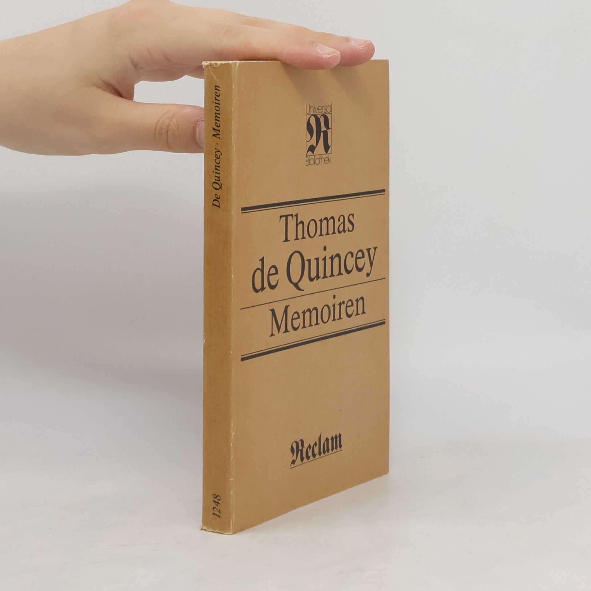 Thomas de Quincey Memoiren