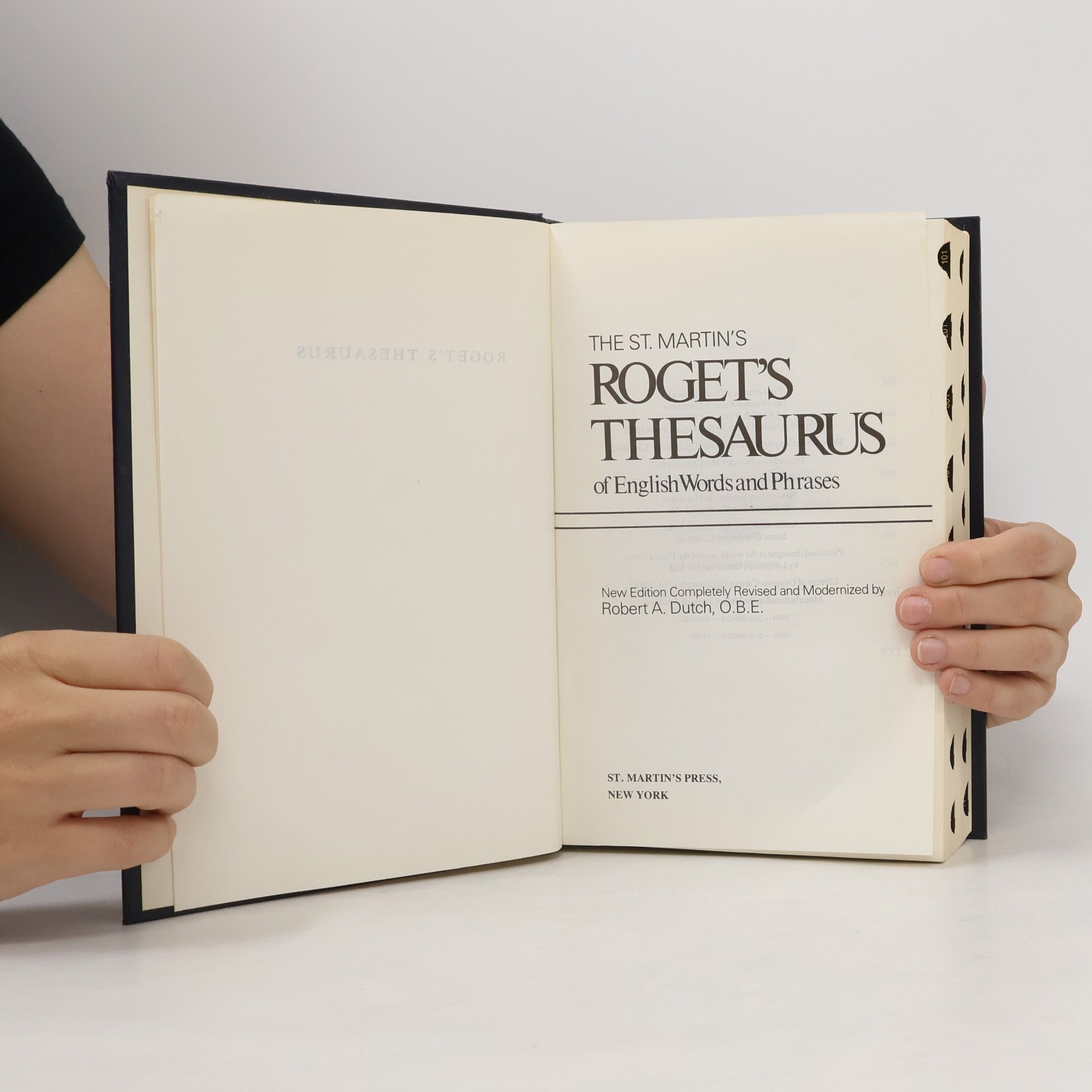 Robert A. Dutch The St. Martin's Roget's Thesaurus of English Words and Phrases