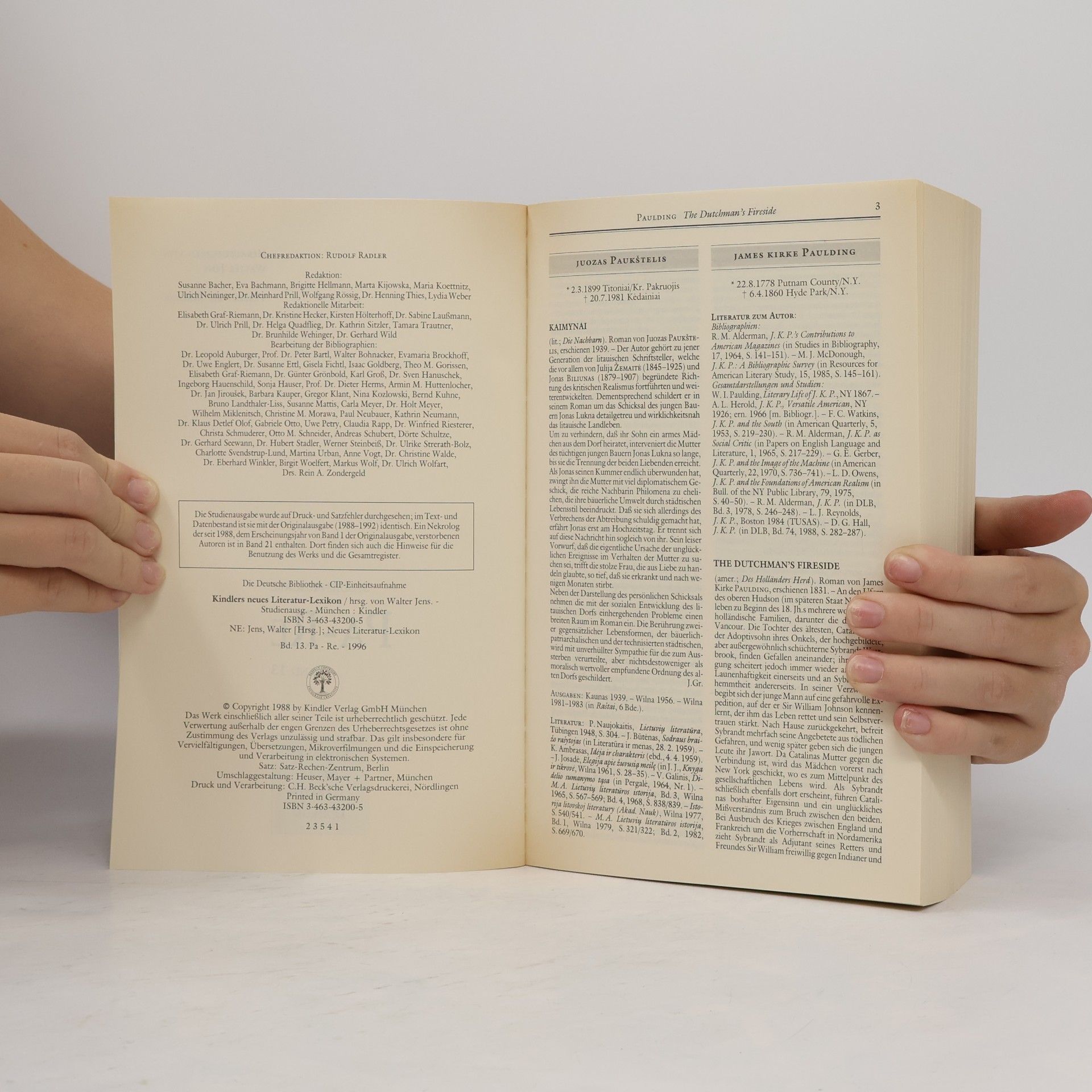 Walter Jens Kindlers neues Literatur Lexikon. Studienausgabe PA-RE Band 13