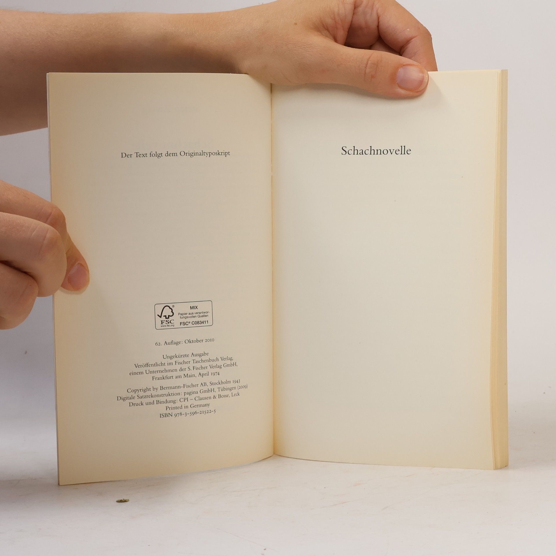 Stefan Zweig Schachnovelle
