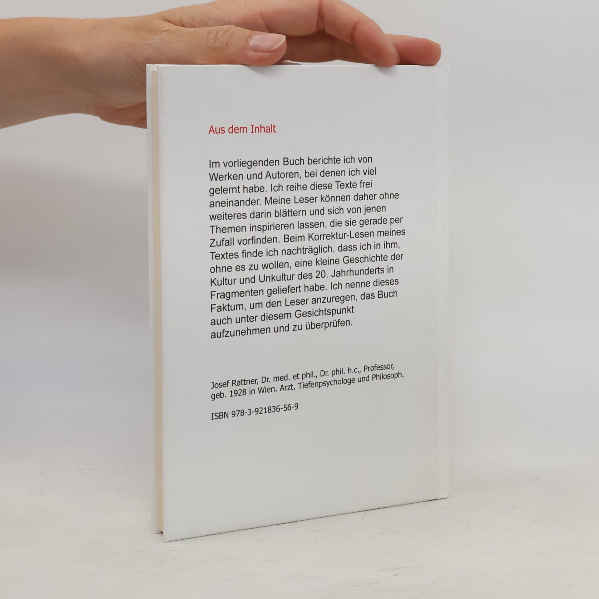 Josef Rattner Welt und Wort
