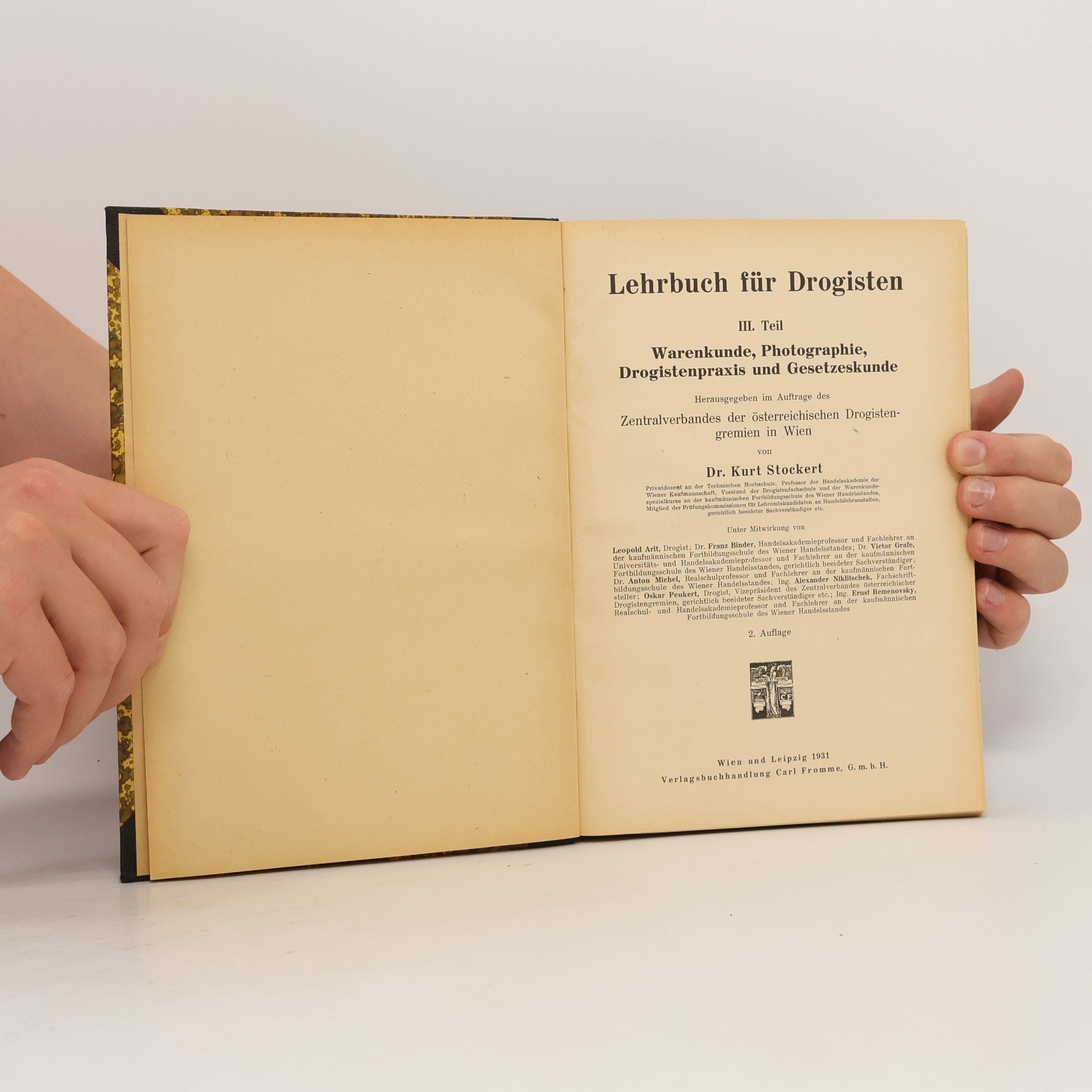 Kurt Stockert Lehrbuch für Drogisten III.