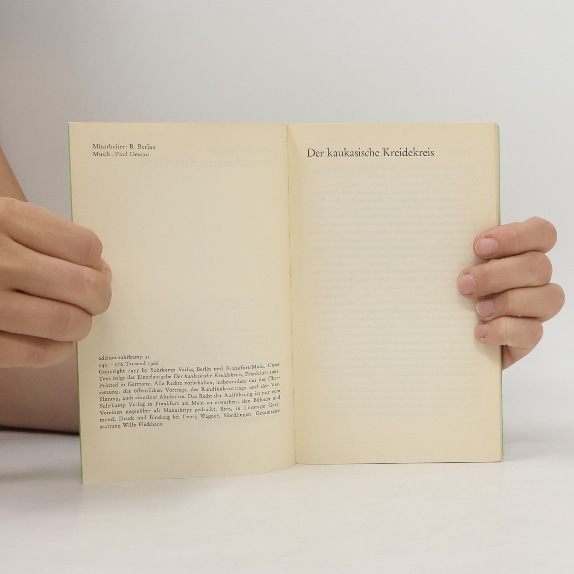 Bertolt Brecht Der kaukasische Kreidekreis