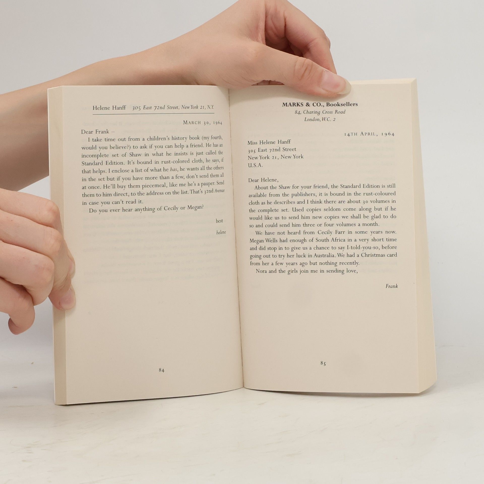 Helene Hanff 84, Charing Cross Road, English edition