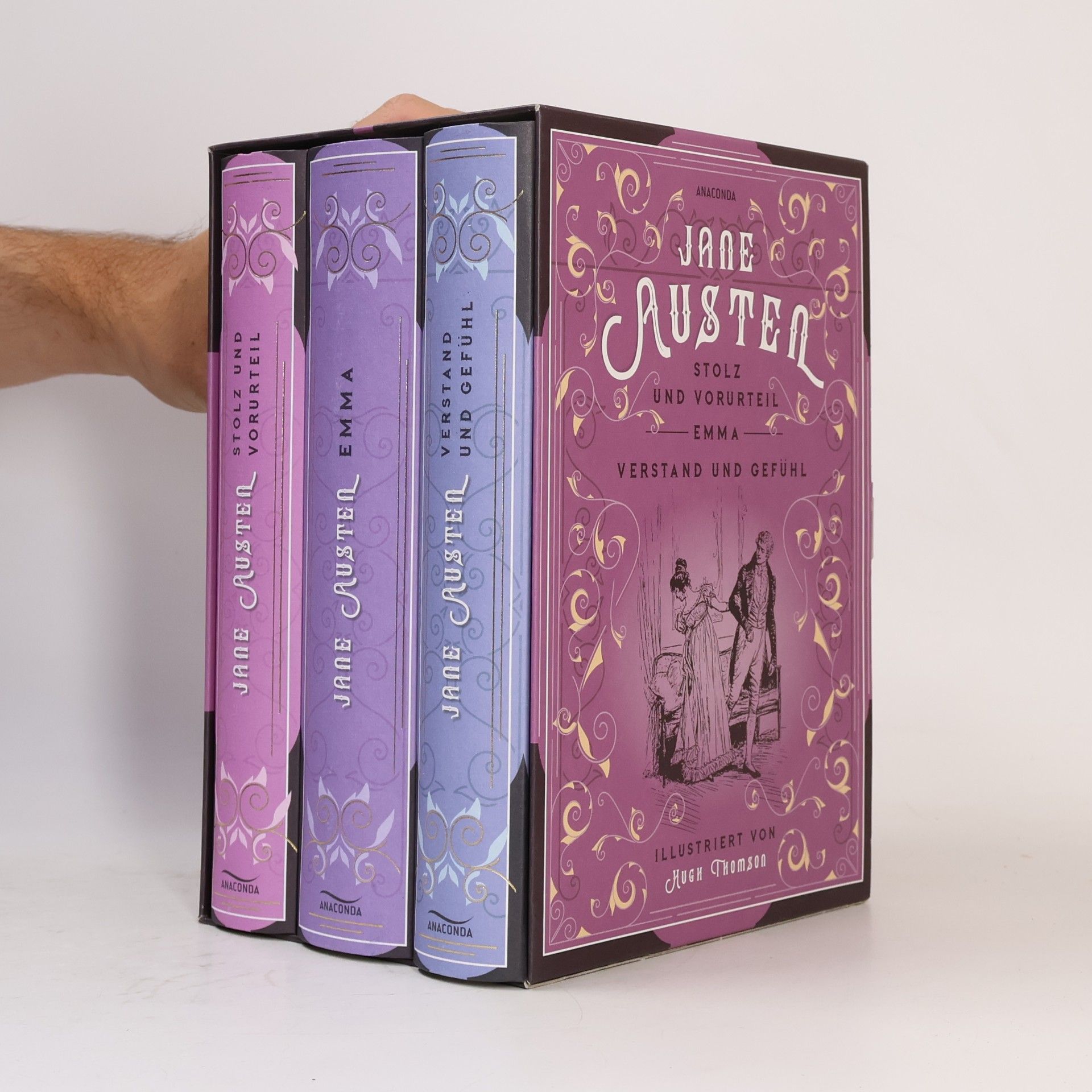 Jane Austen Jane Austen - Drei Romane im Schuber (illustriert) - Stolz und Vorurteil - Emma - Verstand und Gefühl (3 Bände im Schuber)