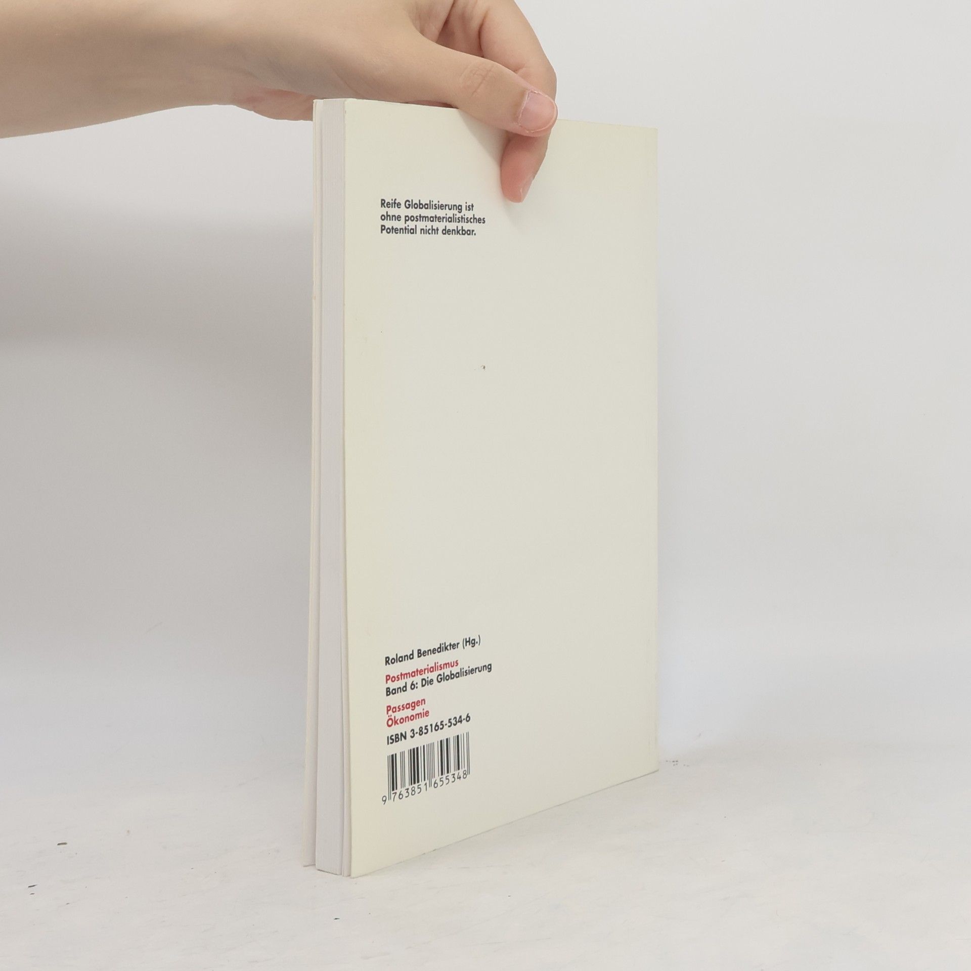 Roland Benedikter Postmaterialismus