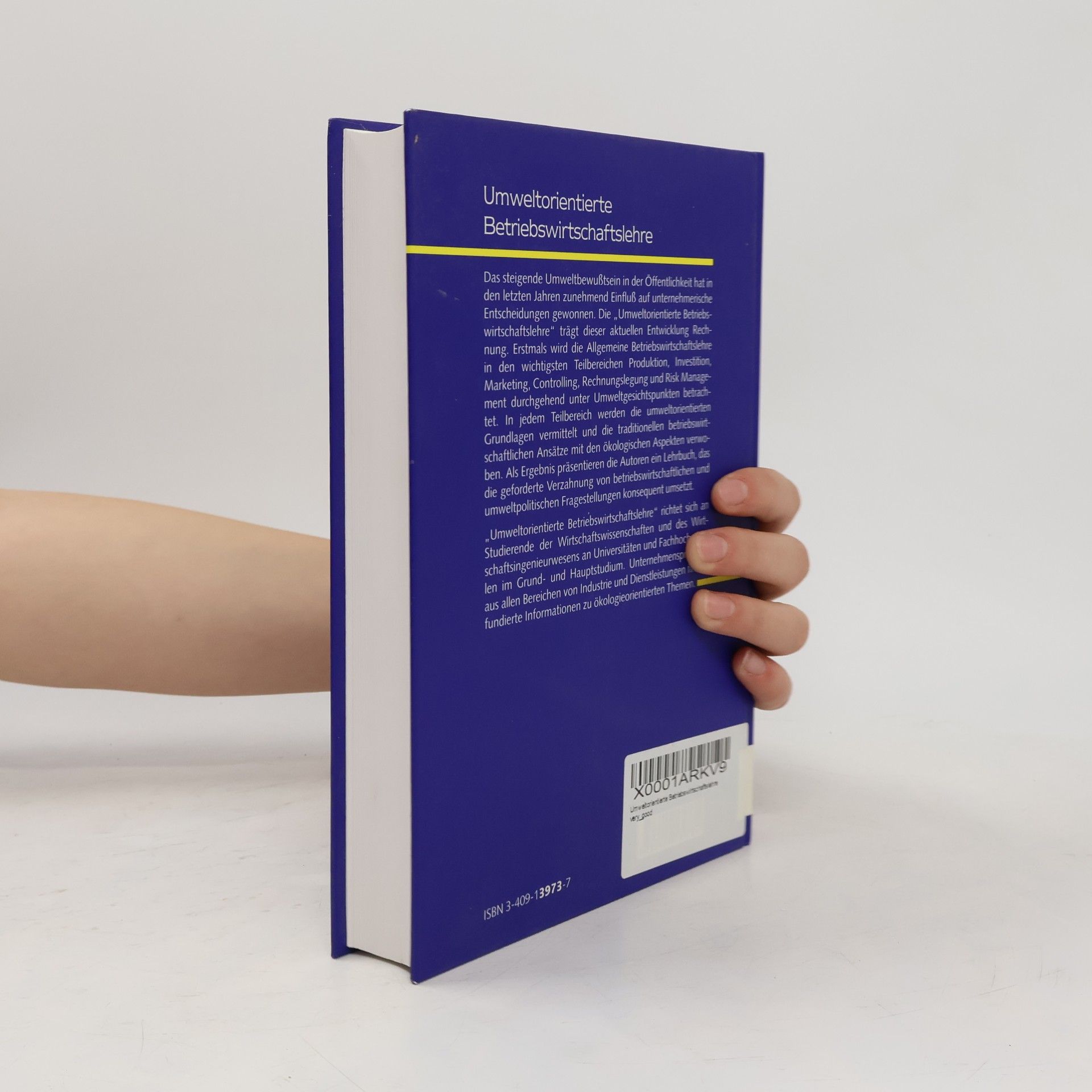 Dr. Karl-Werner Hansmann Umweltorientierte Betriebswirtschaftslehre