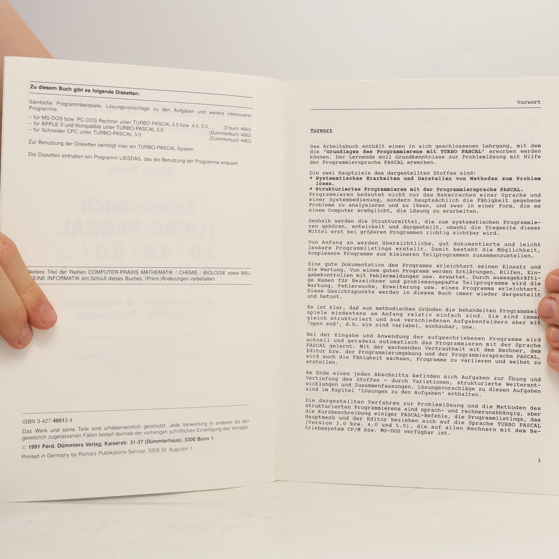 Günter Scheu Arbeitsbuch TURBO PASCAL 3.0 /4.0 /5.0: zahlreiche Anwendungsbeispiele, -aufgaben und Programme, Lernerfolgskontrollen