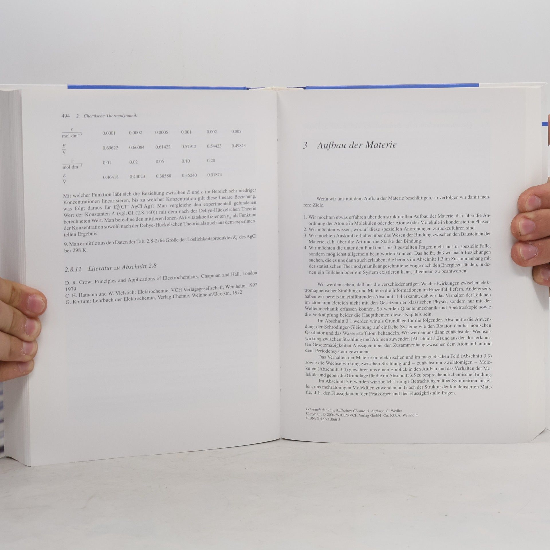 Gerd Wedler Lehrbuch der physikalischen Chemie