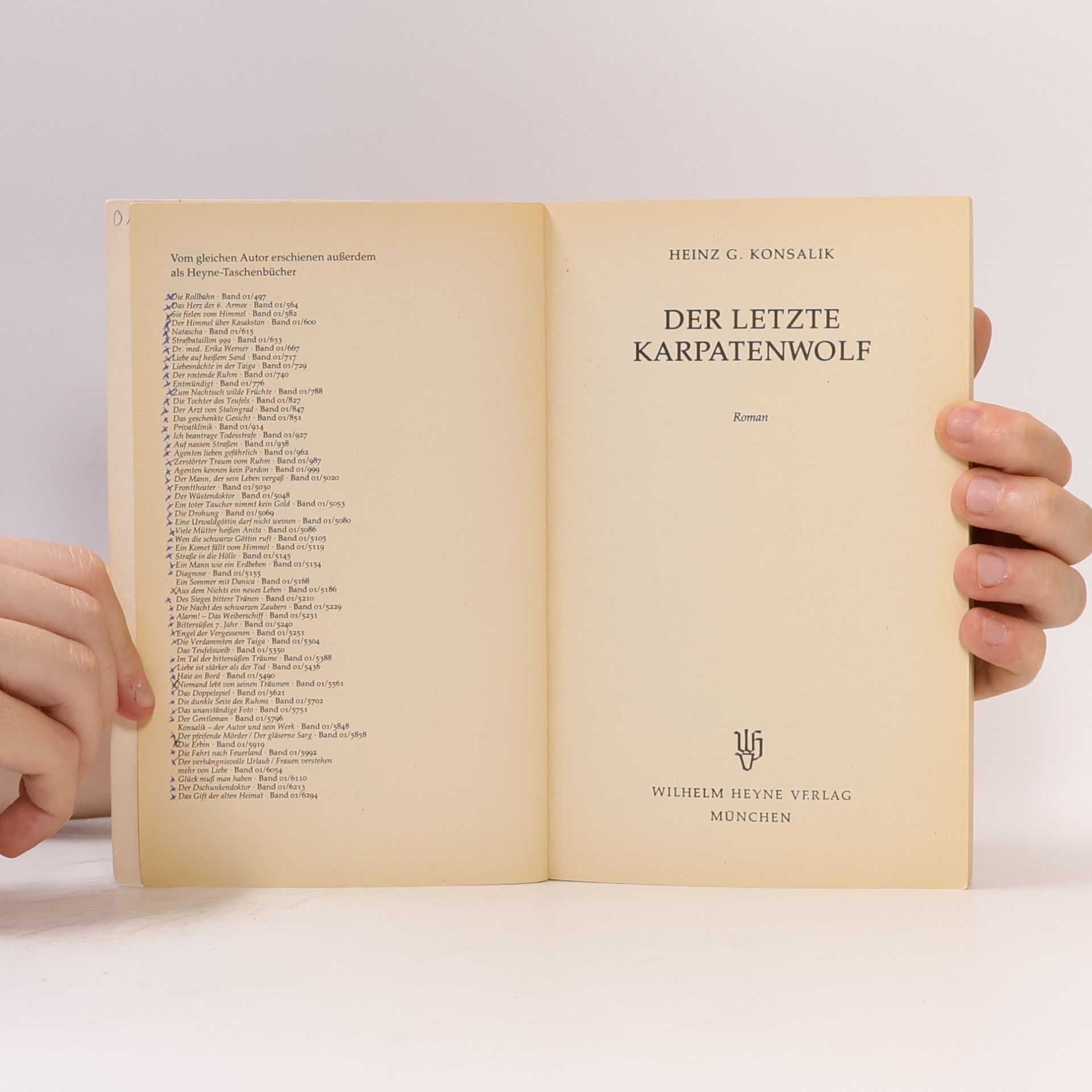 Heinz Günther Konsalik Der letzte Karpatenwolf