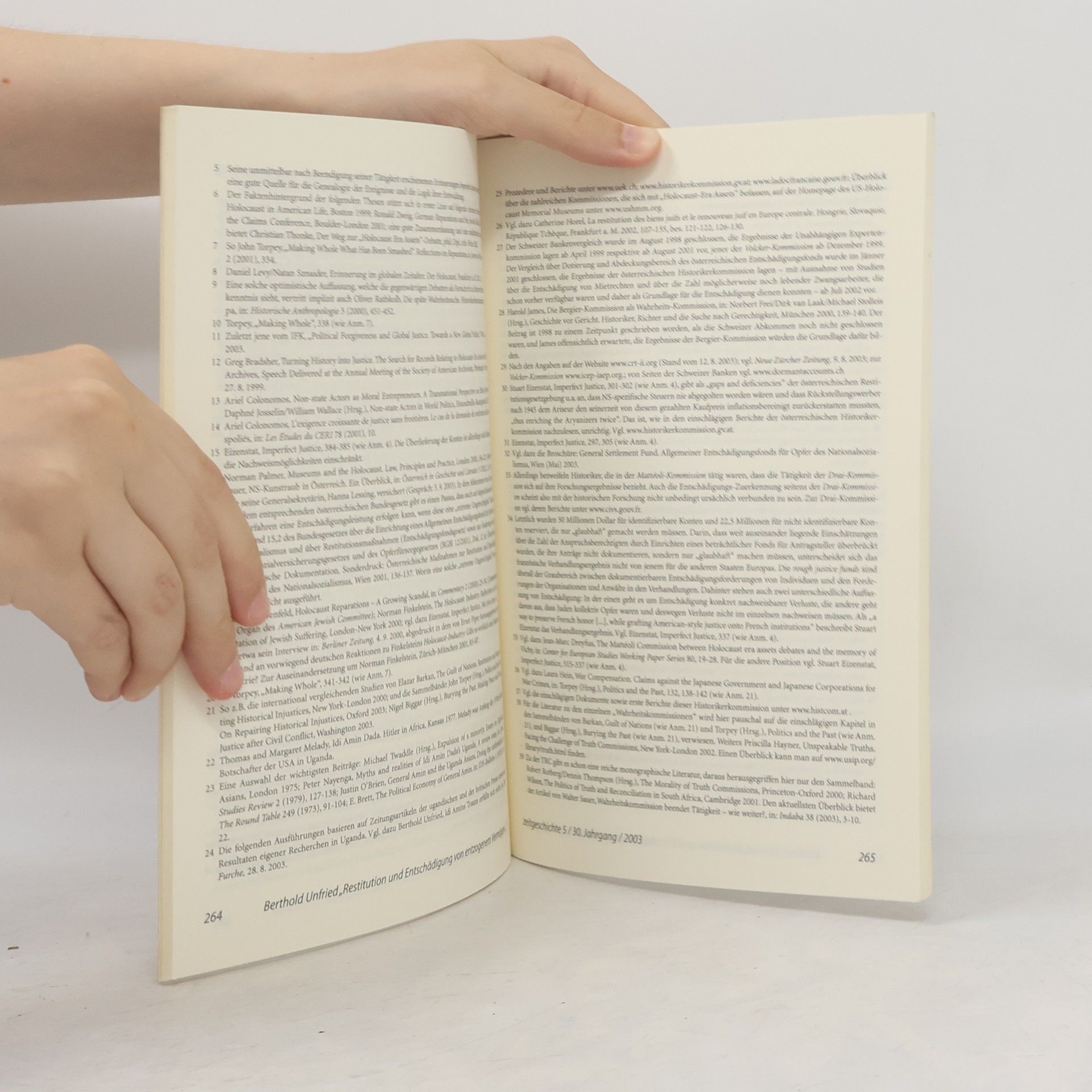 Autorenkollektiv  Zeitgeschichte. 30. Jahrgang 2003 Heft 5. Historikerkommission und Restitution