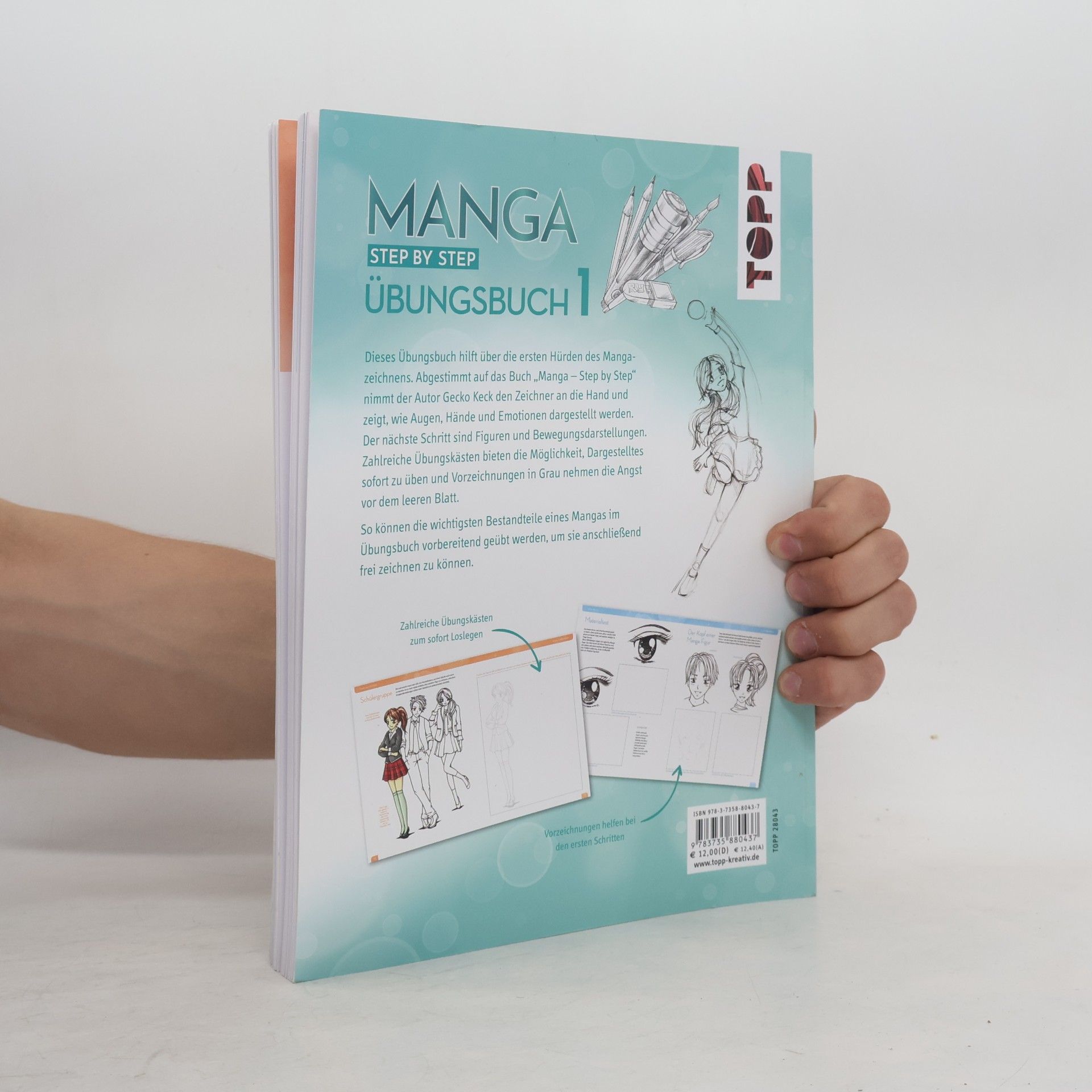 Gecko Keck Manga Step by Step Übungsbuch 1