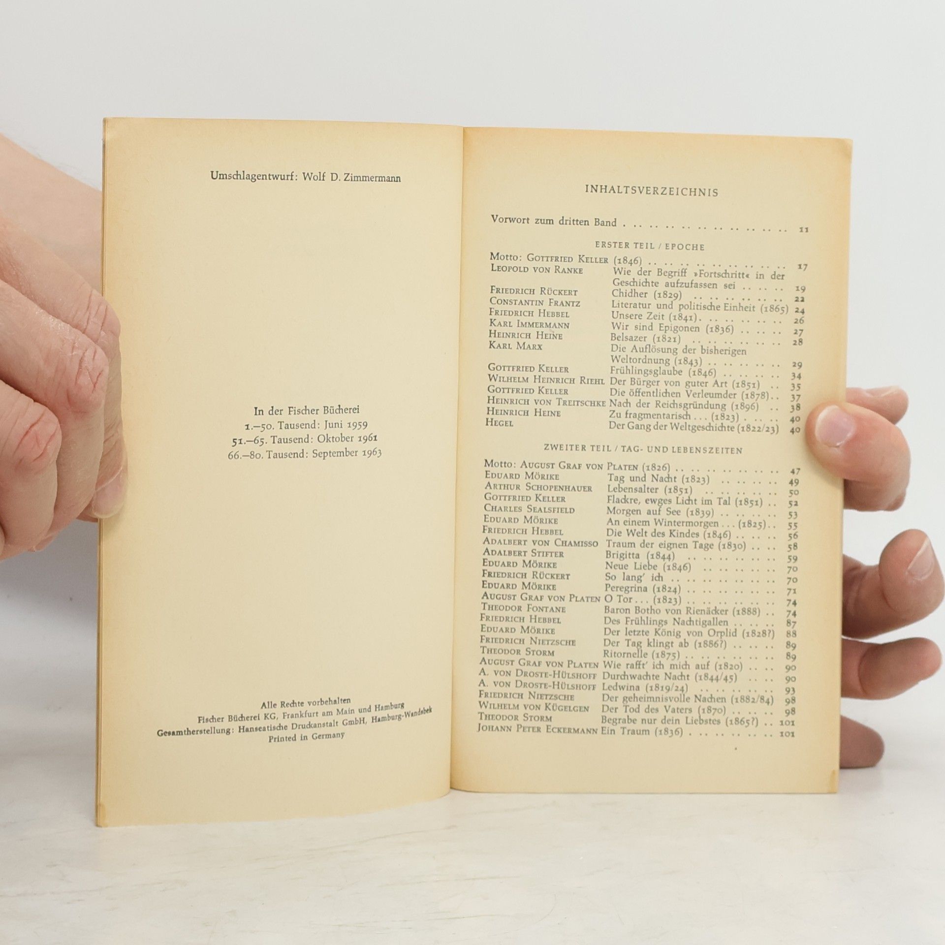 Walther Killy Zeichem der Zeit ein Deutsches Lesebuch 3
