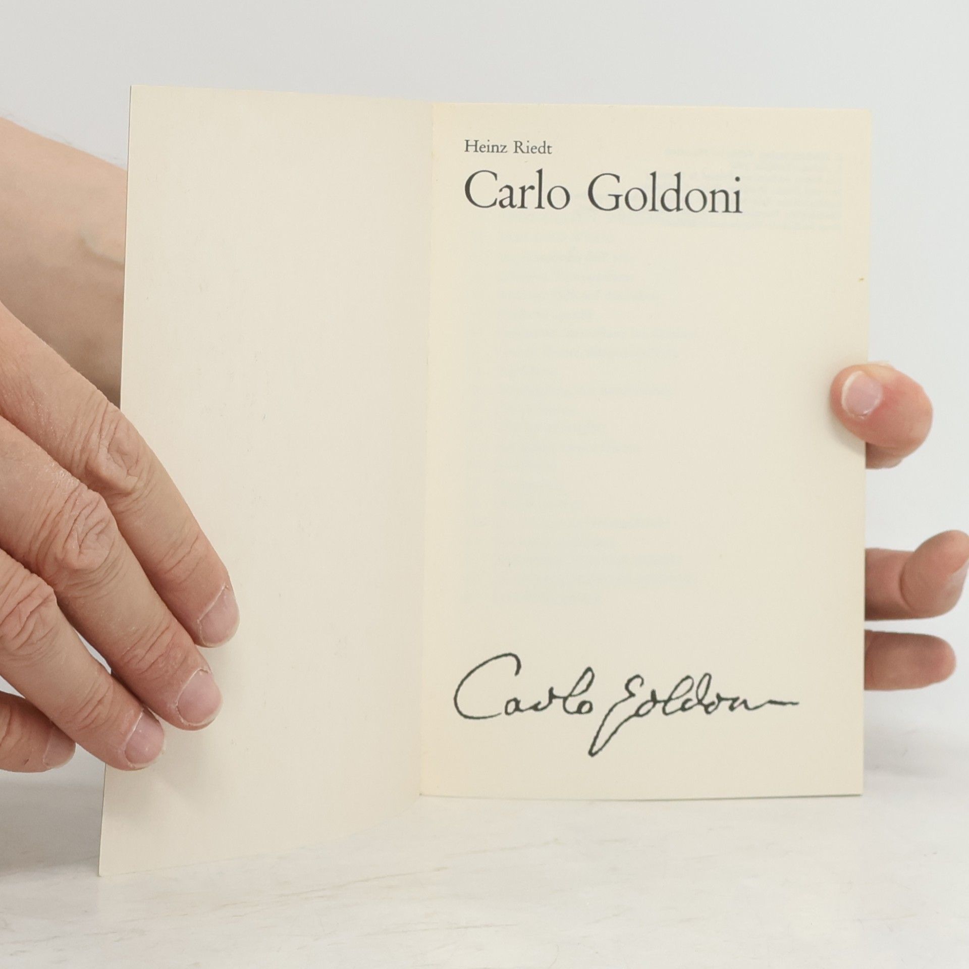 Heinz Riedt Goldoni