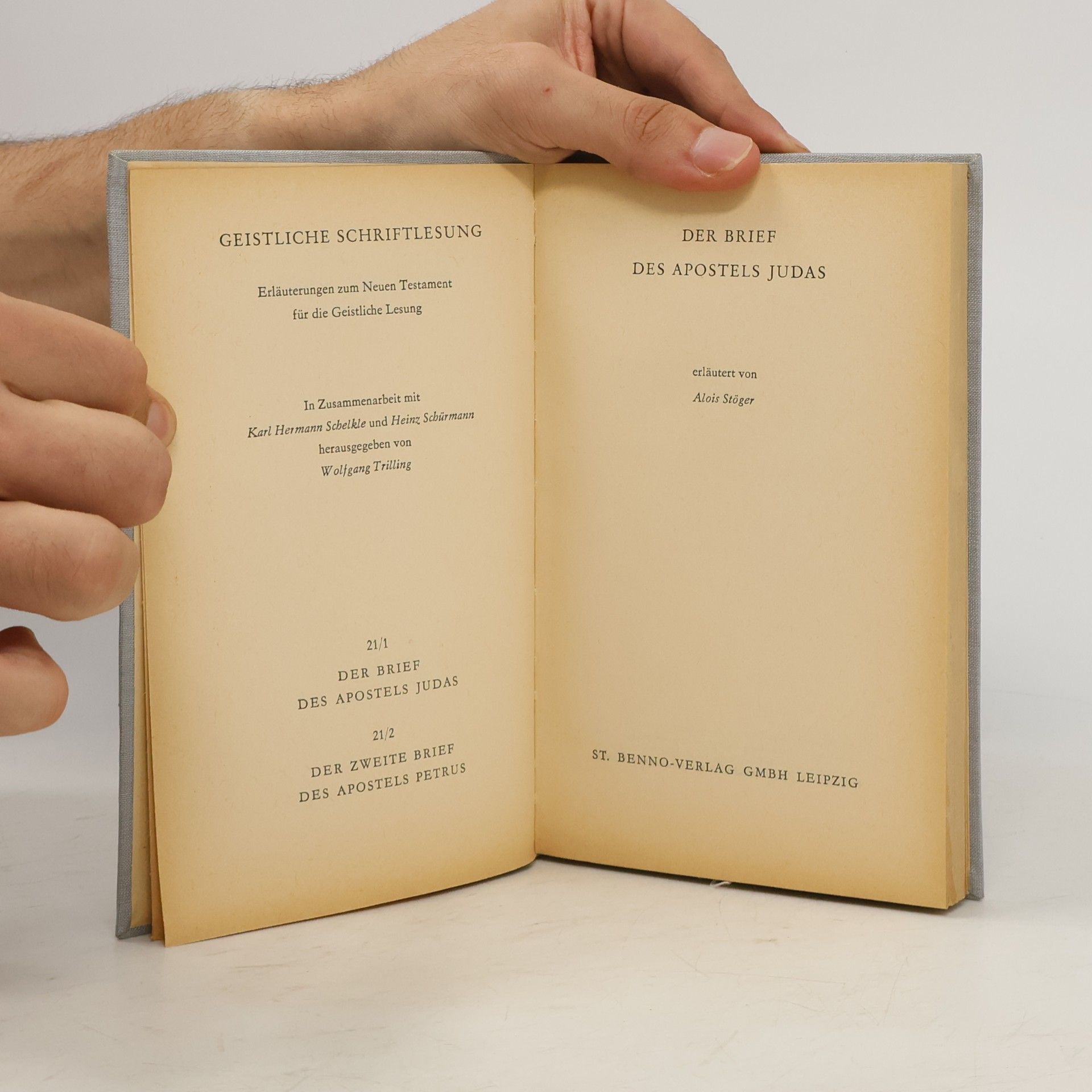 Alois Stöger Geistliche Schriftlesung 21/1, 21/2