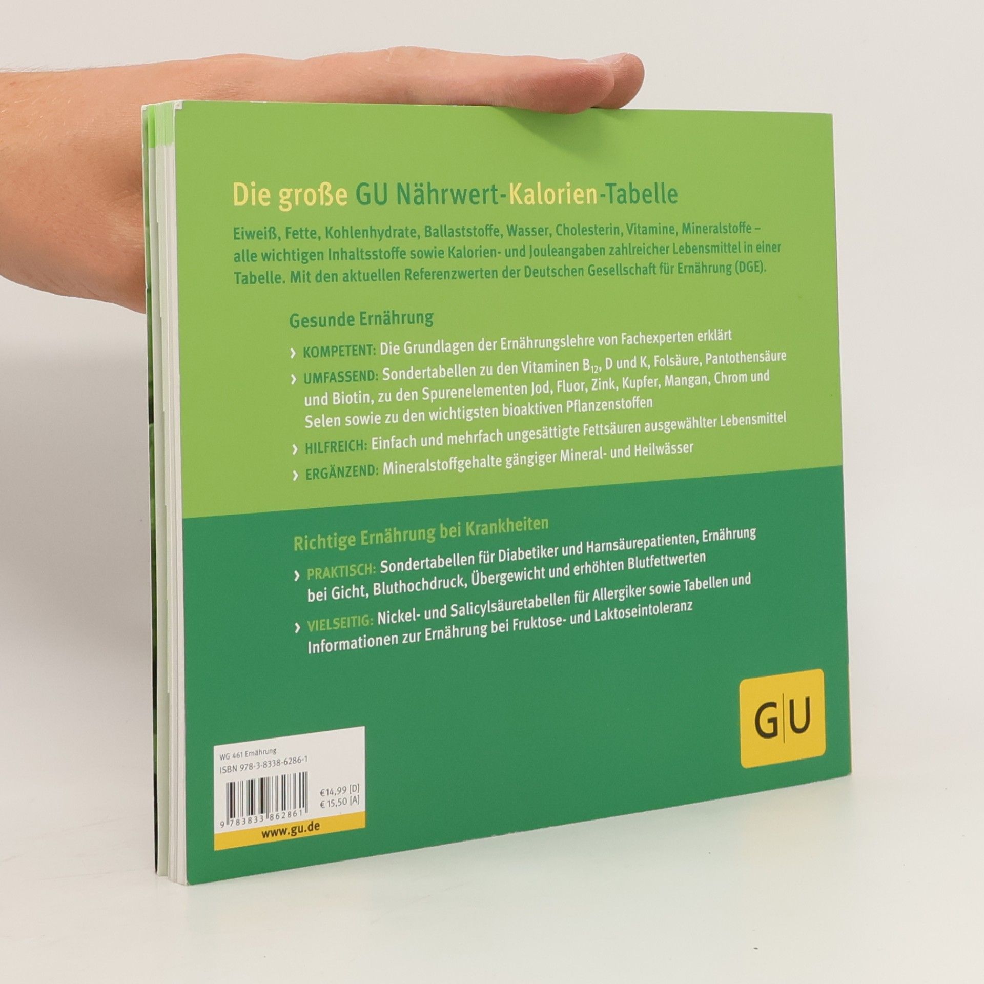Kolektiv autorů Die große GU Nährwert Kalorien Tabelle
